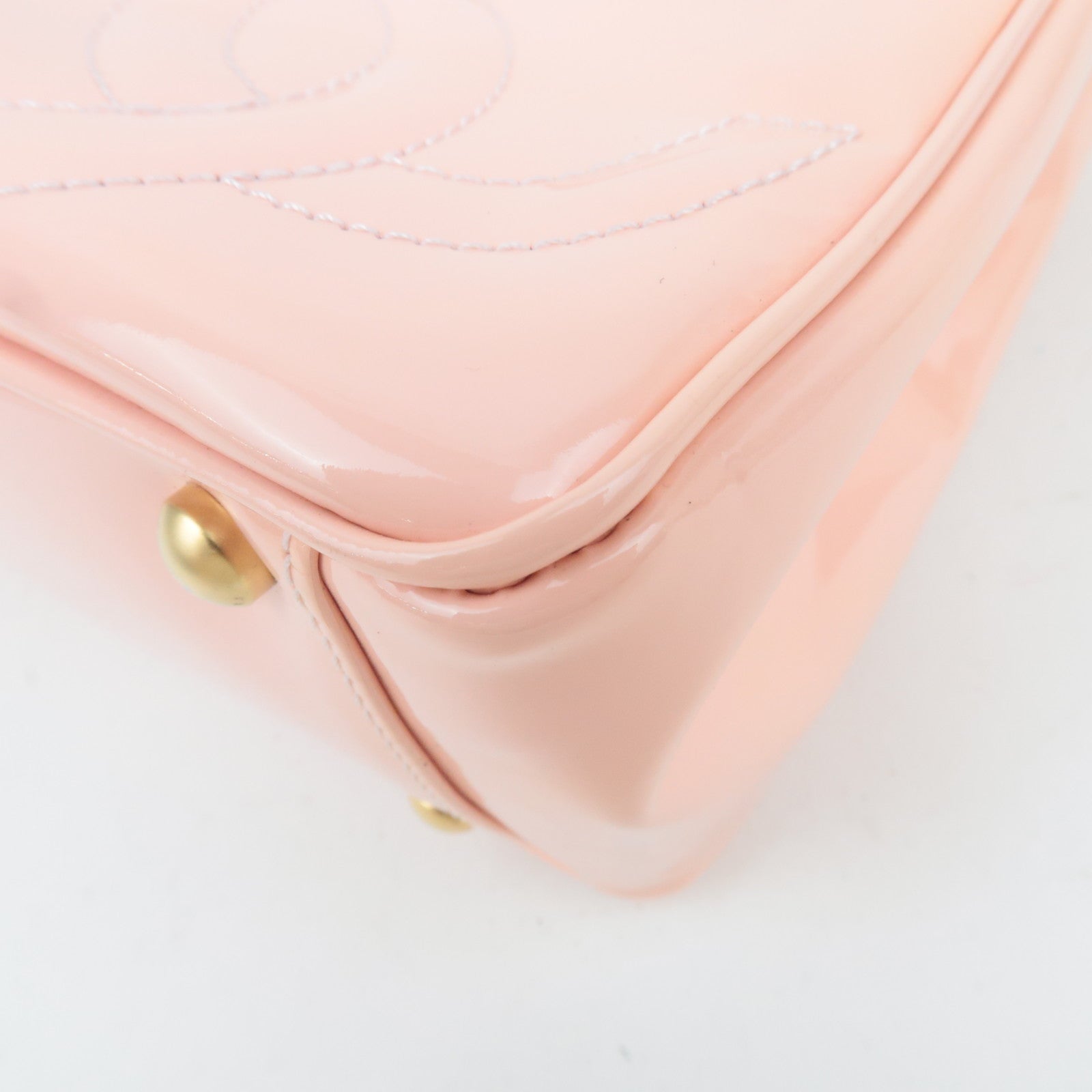 CHANEL Triple Coco Patent Tote Bag Pink A27117