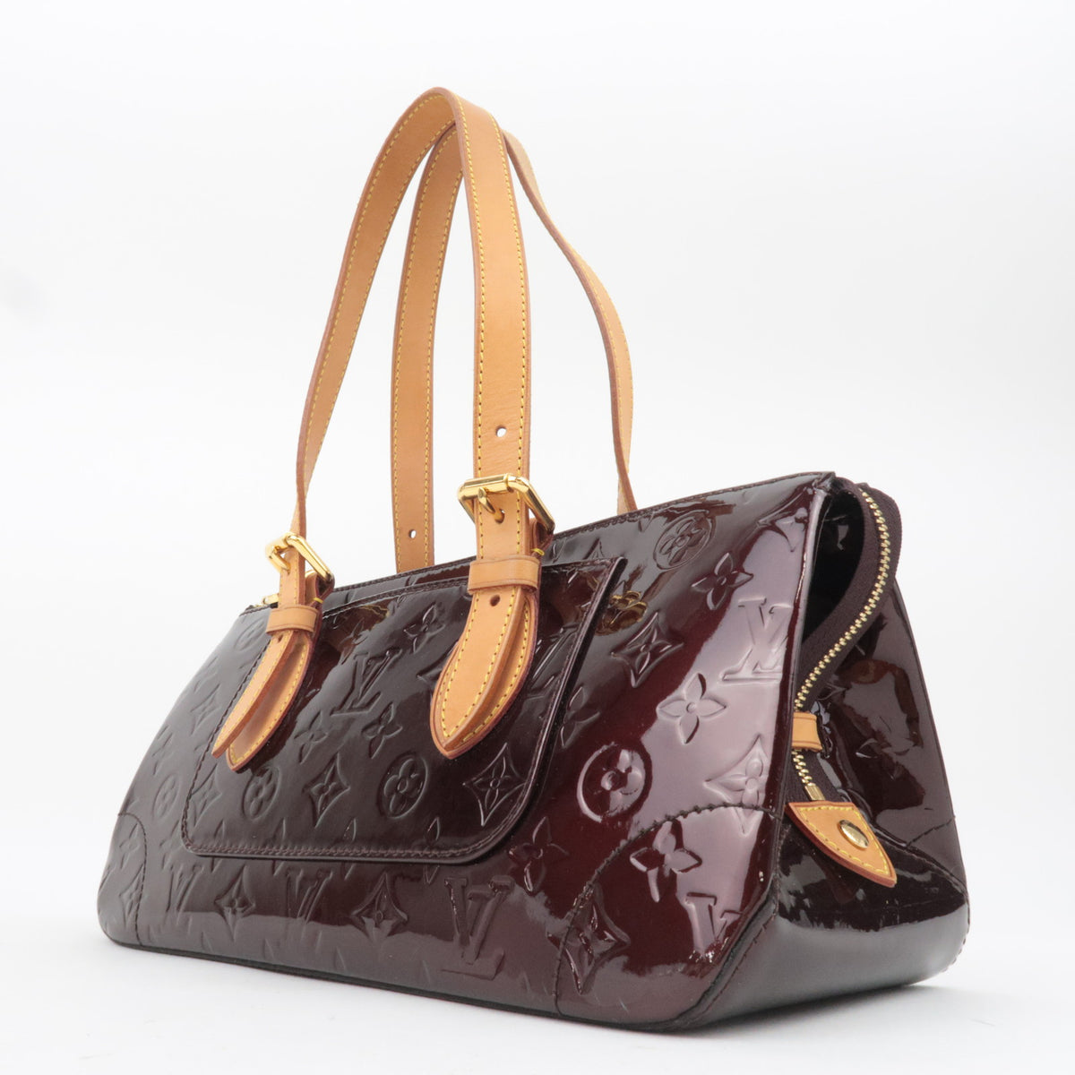 Louis Vuitton Monogram Vernis Rosewood Avenue Shoulder Bag Amarante M93510