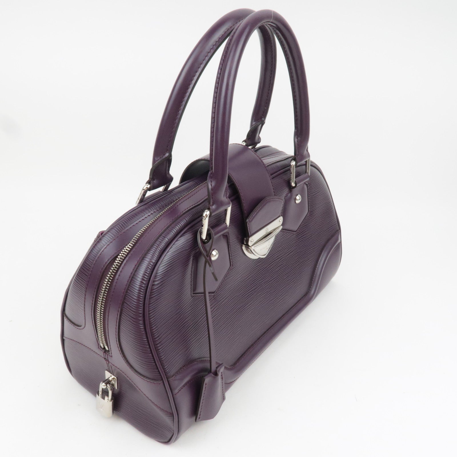 Louis Vuitton Epi Bowling Montaigne GM Handbag Cassis M5931K
