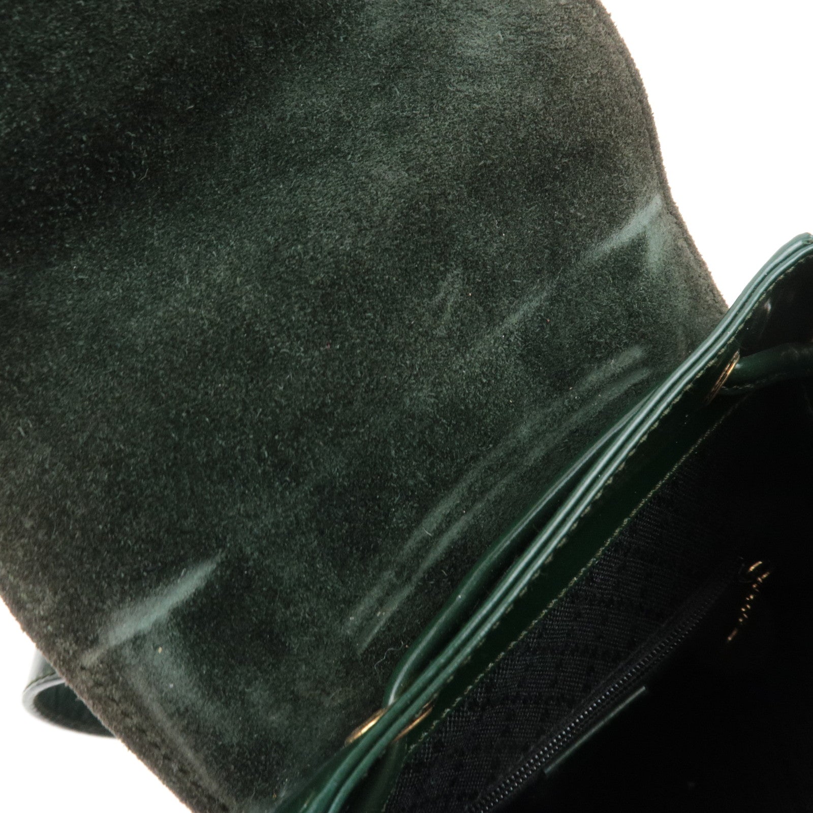 GUCCI Bamboo Leather Backpack Green 003.1998.0030