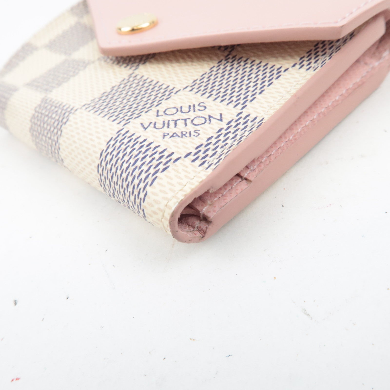 Louis Vuitton Damier Azur Portefeuille Zoe Wallet Rose Ballerine N60168