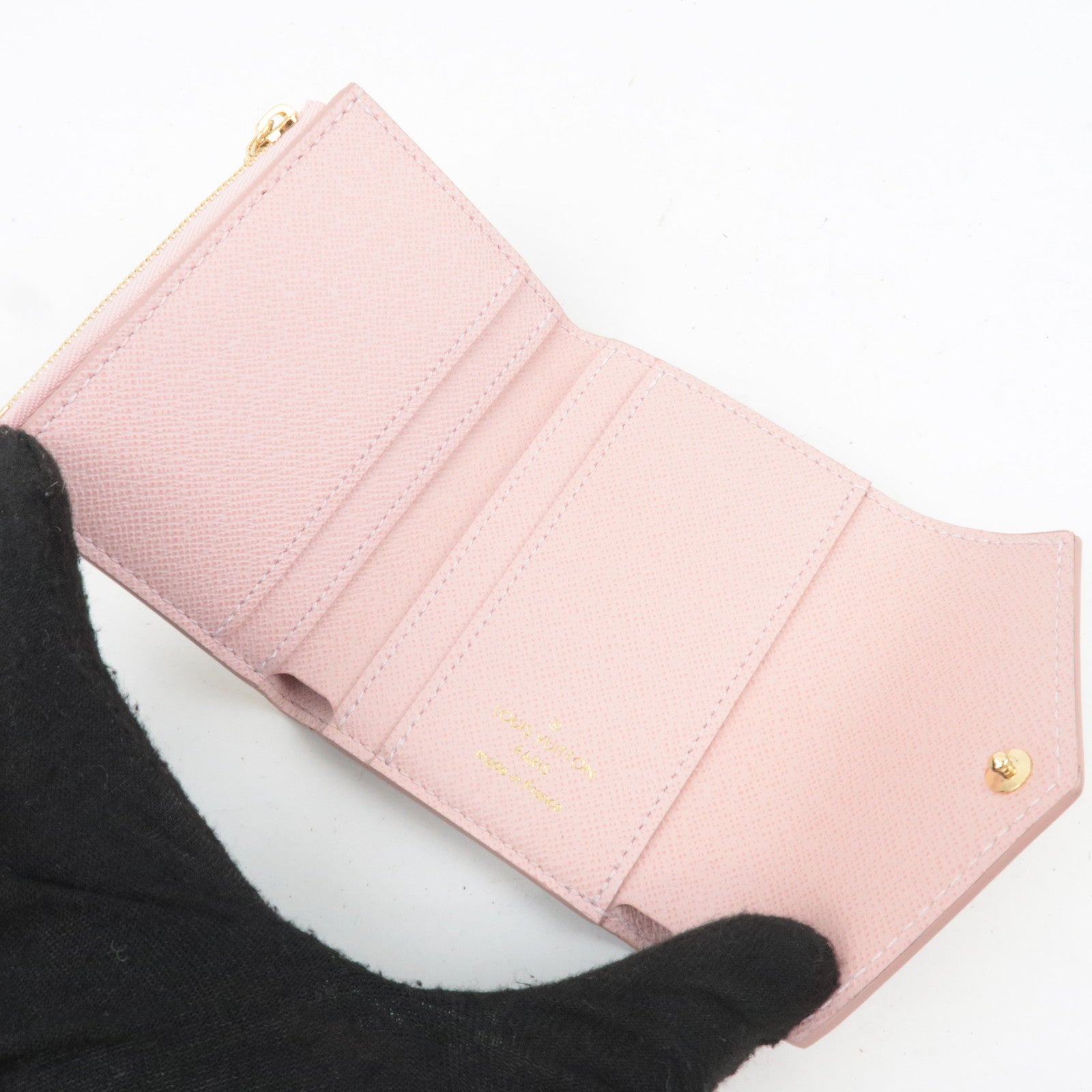 Louis Vuitton Damier Azur Portefeuille Zoe Wallet Rose Ballerine N60168