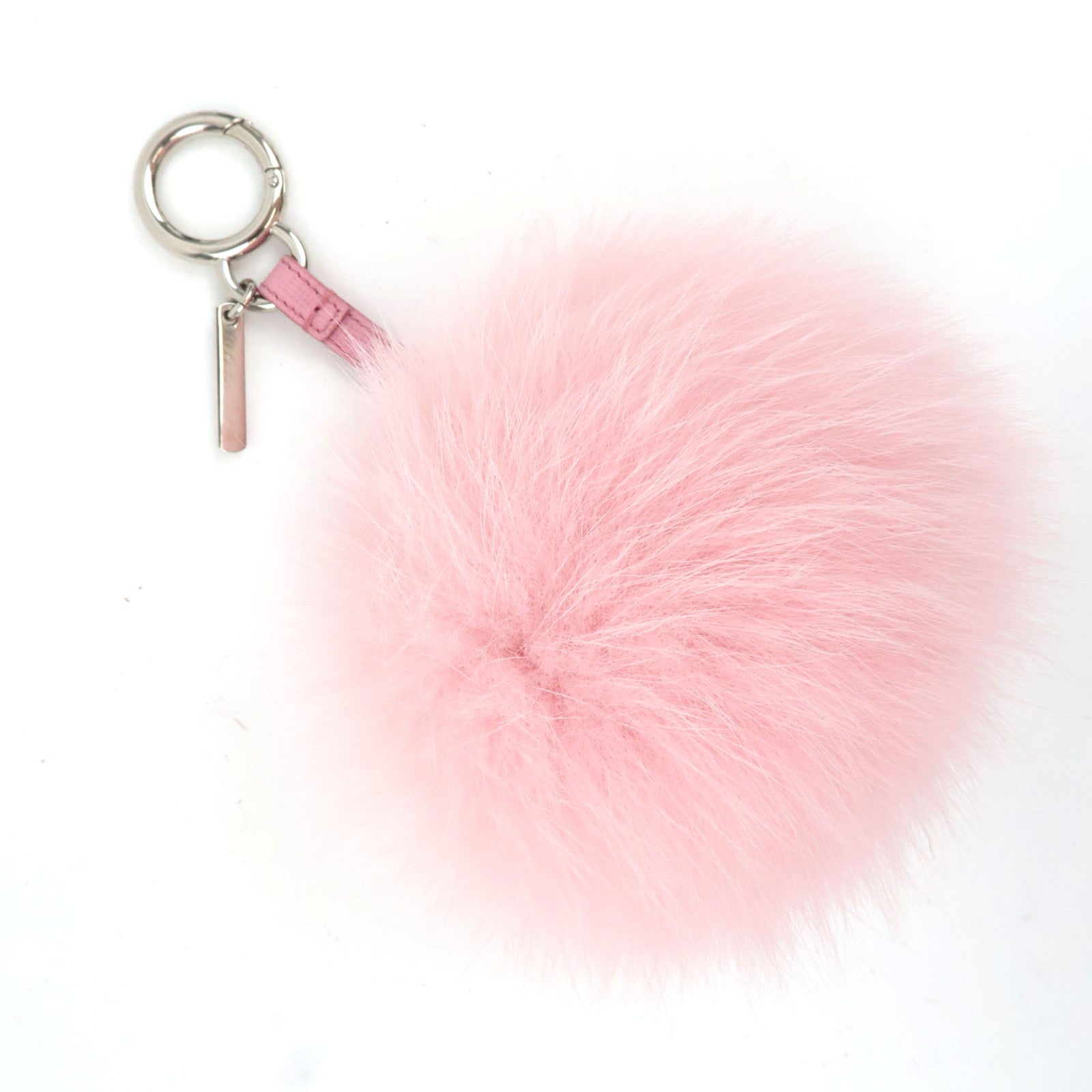 FENDI Pom Pom Charm Fur Bag Charm Pink