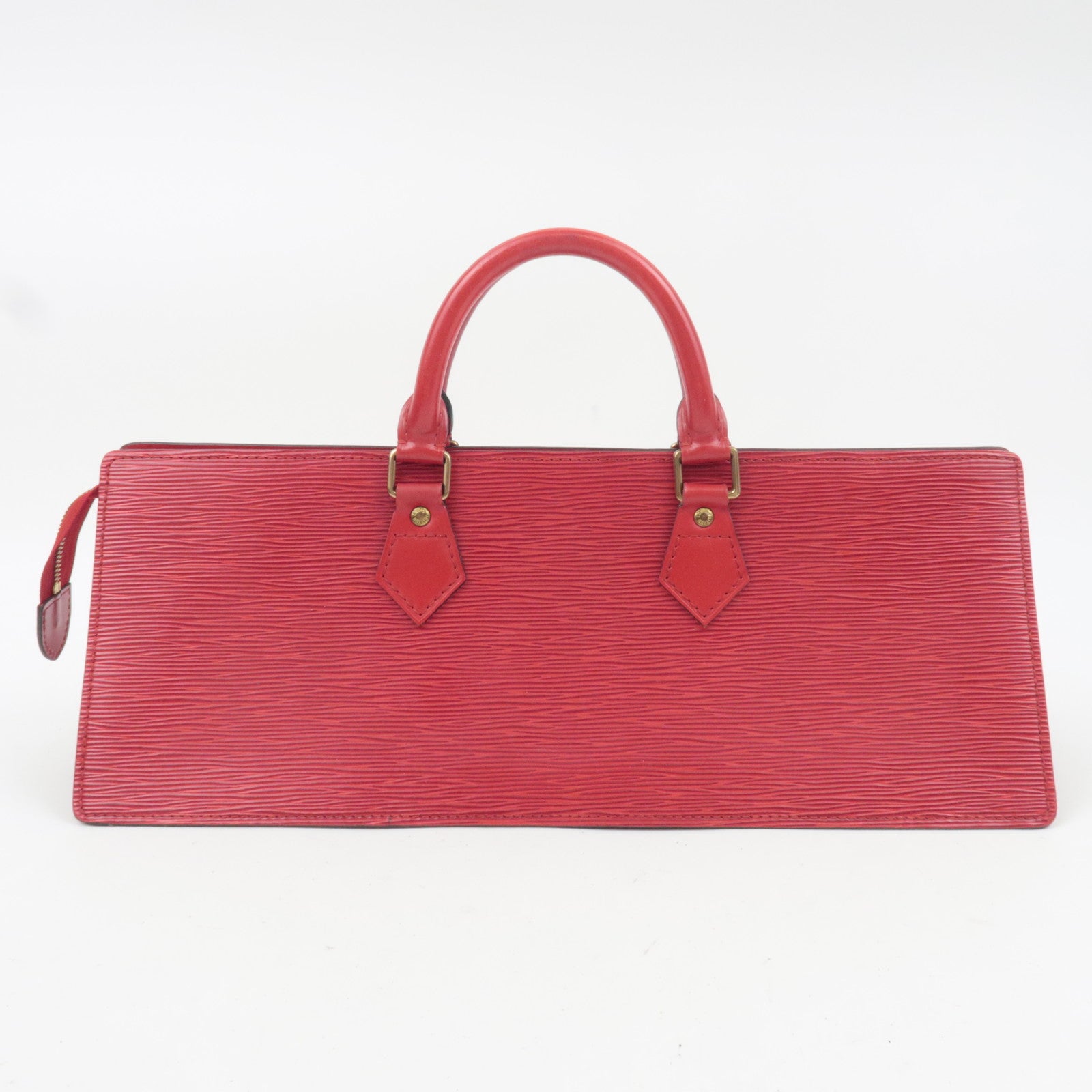 Louis Vuitton Epi Sac Triangle Hand Bag Castilian Red M52097
