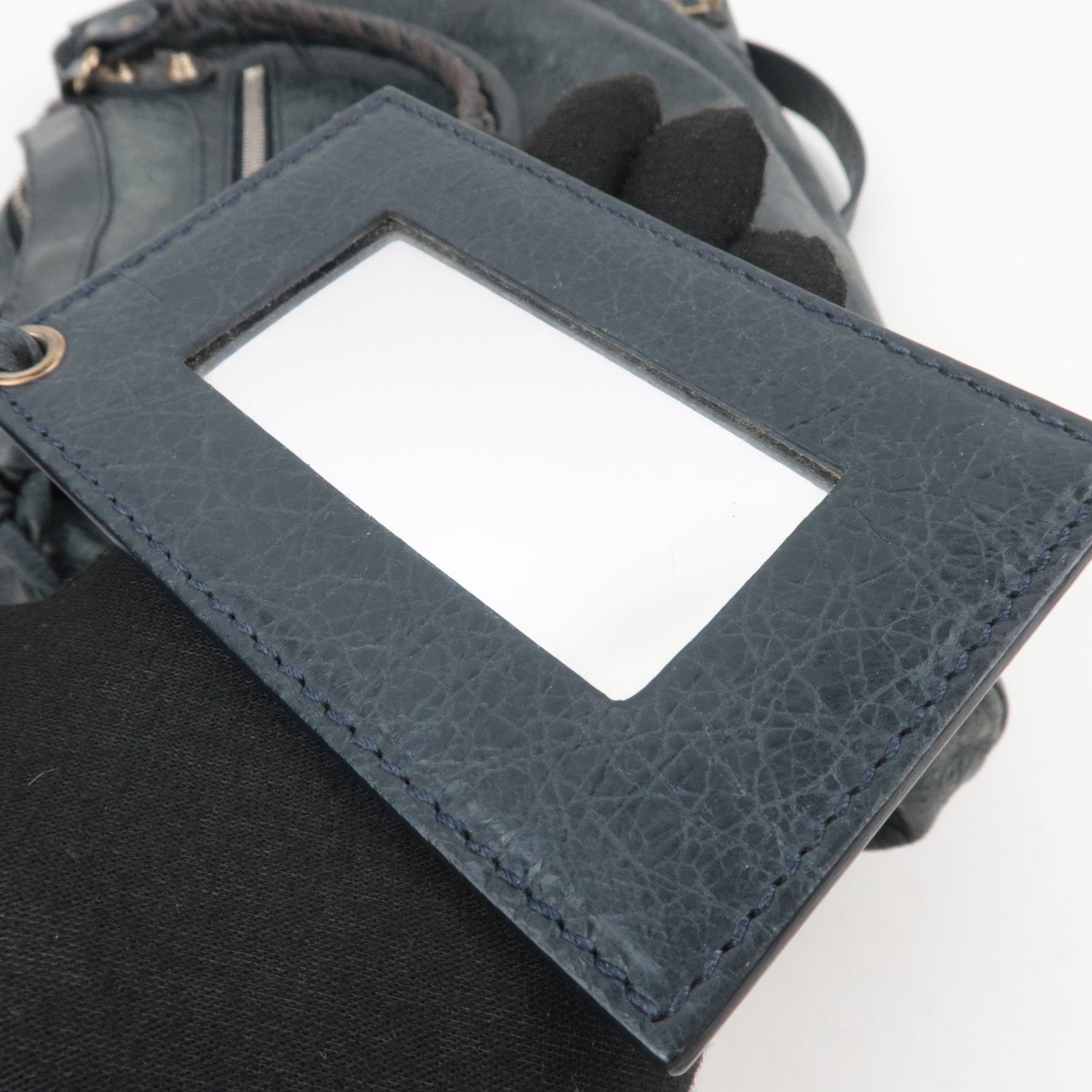BALENCIAGA The Giant Velo 2Way Leather Handbag Black 282010
