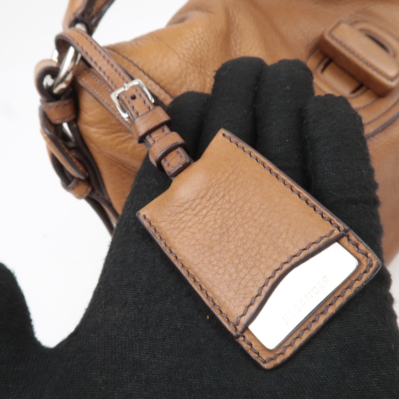 Jil Sander Leather Shoulder Bag Brown