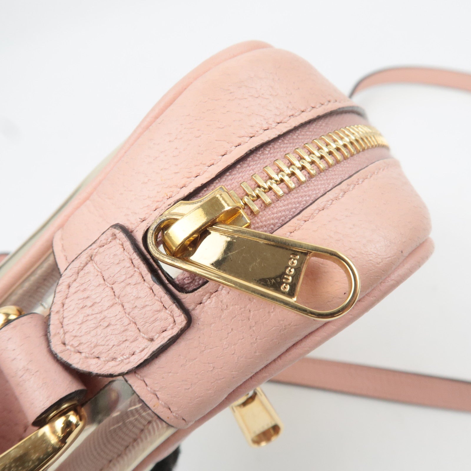 GUCCI Ophidia Clear Shoulder Bag Pink 517350