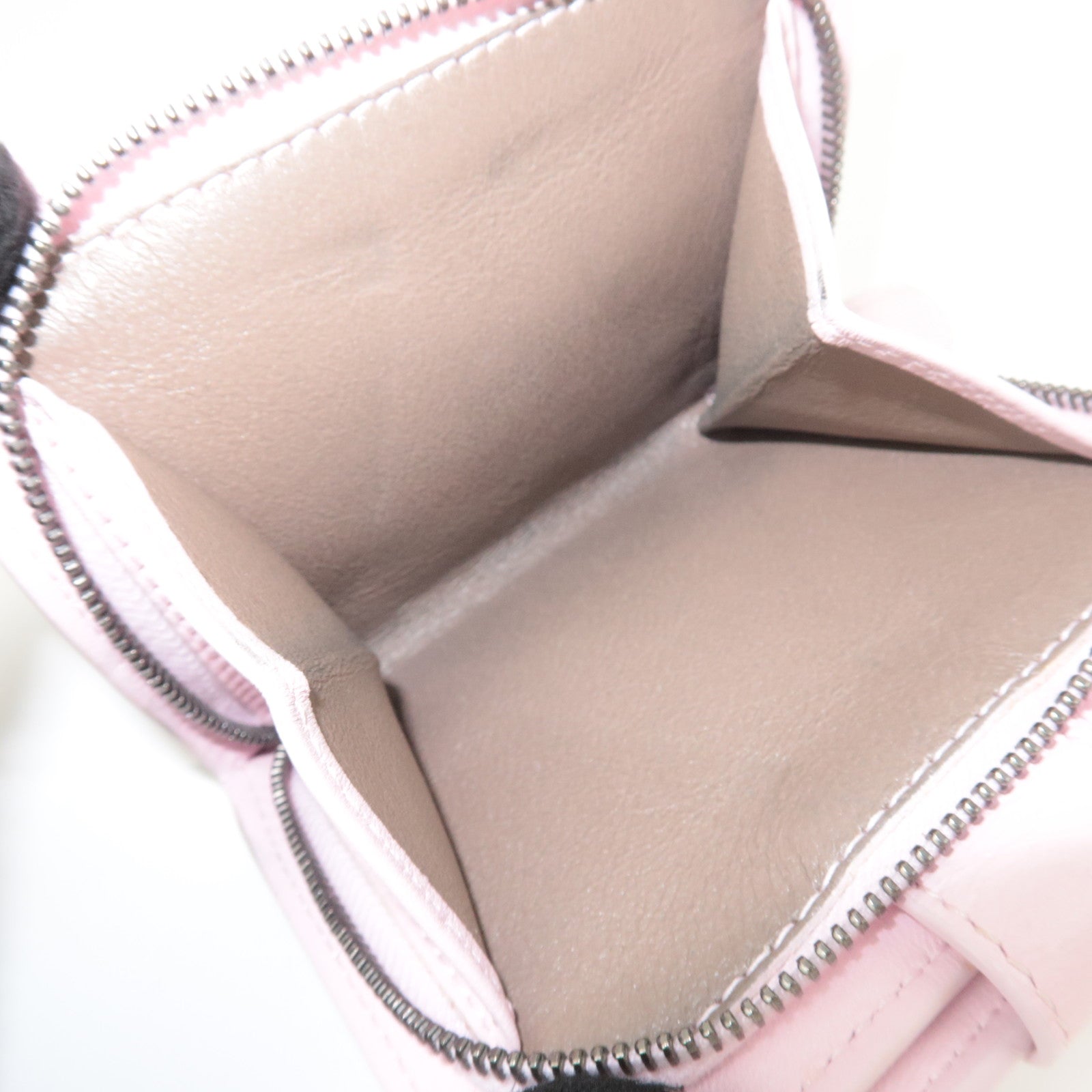 BOTTEGA VENETA Intrecciato Leather Wallet Pink Gray