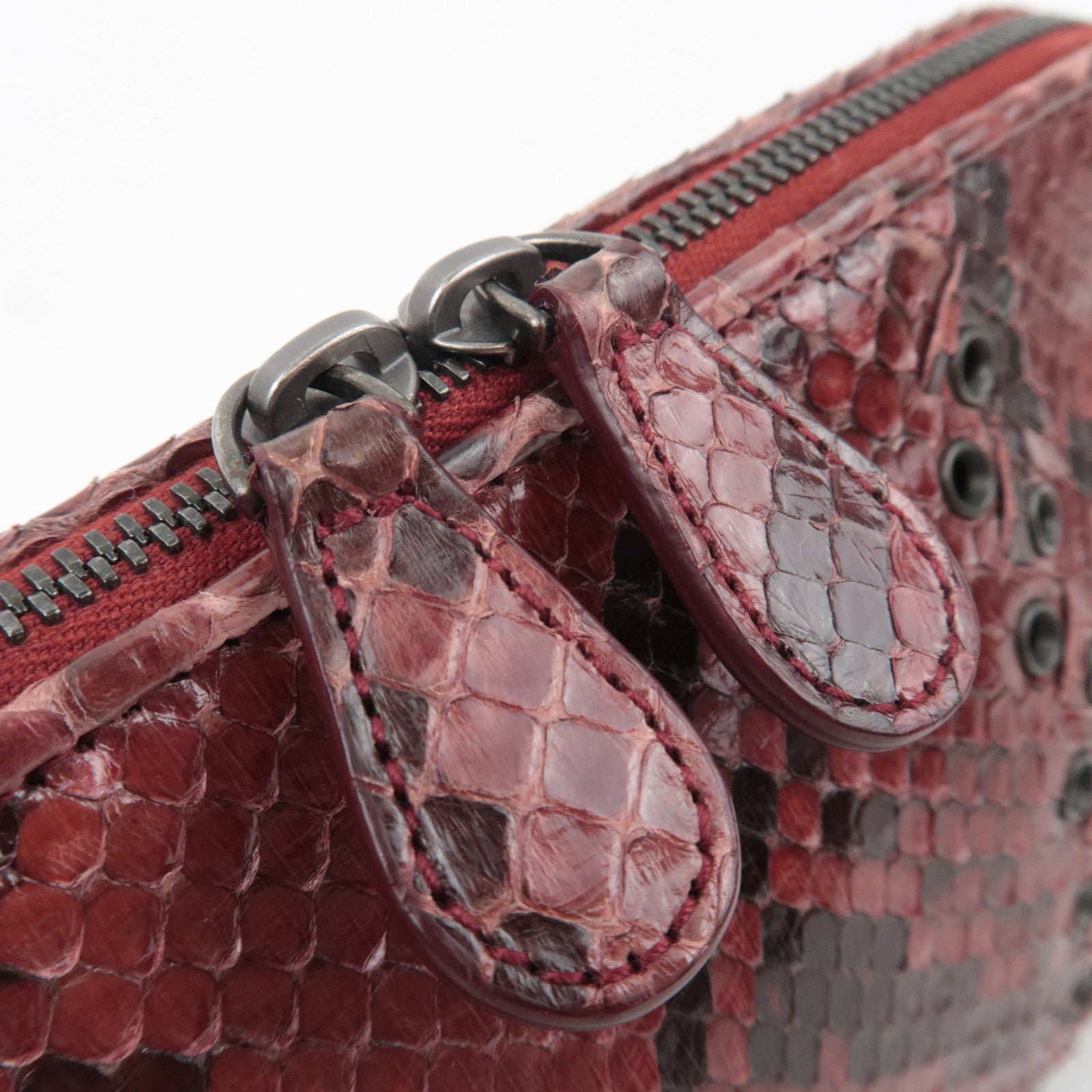 BOTTEGA VENETA Leather Cosmetic Pouch Brown 233558