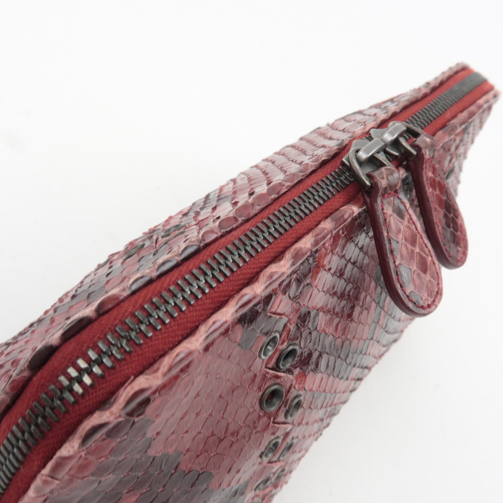 BOTTEGA VENETA Leather Cosmetic Pouch Brown 233558