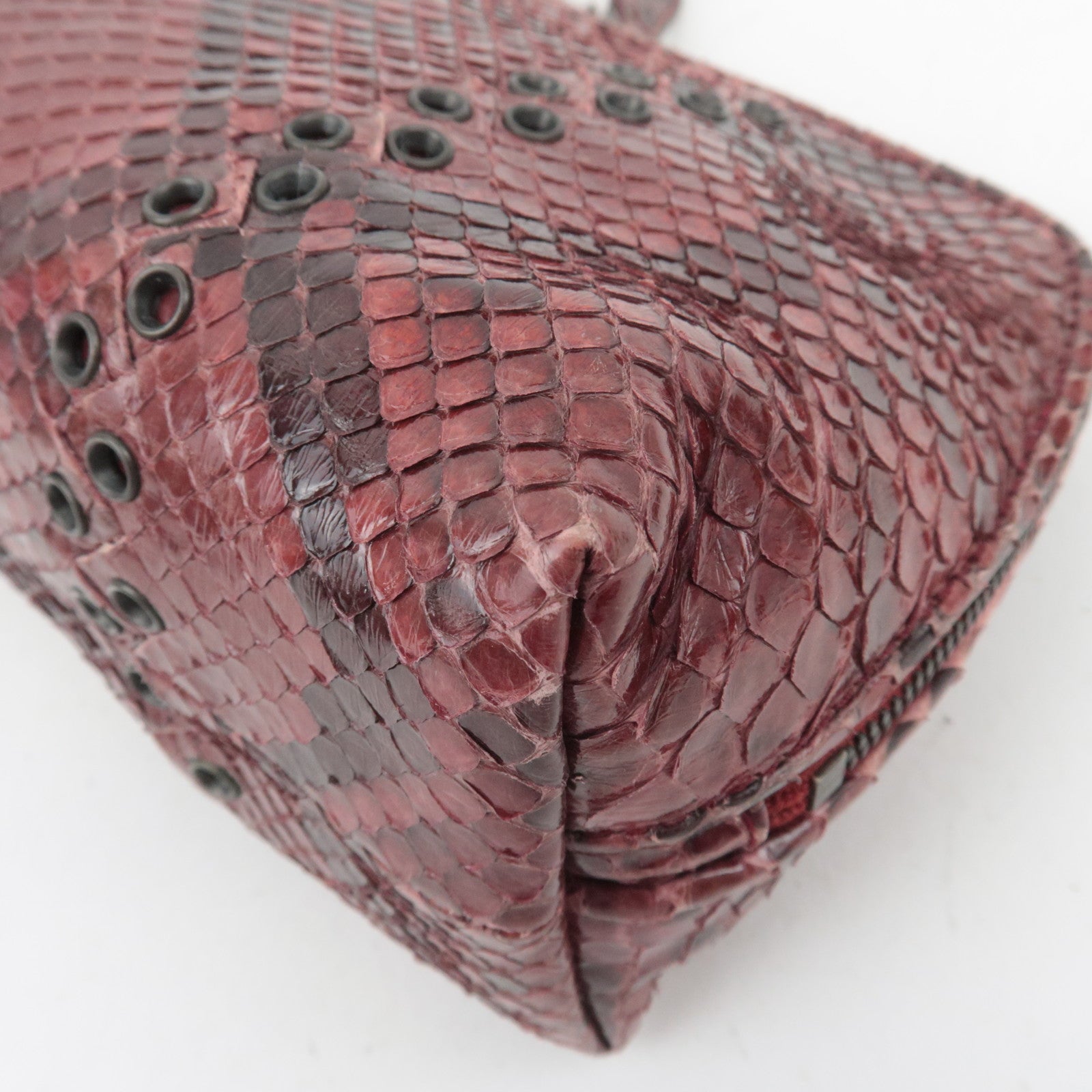 BOTTEGA VENETA Leather Cosmetic Pouch Brown 233558
