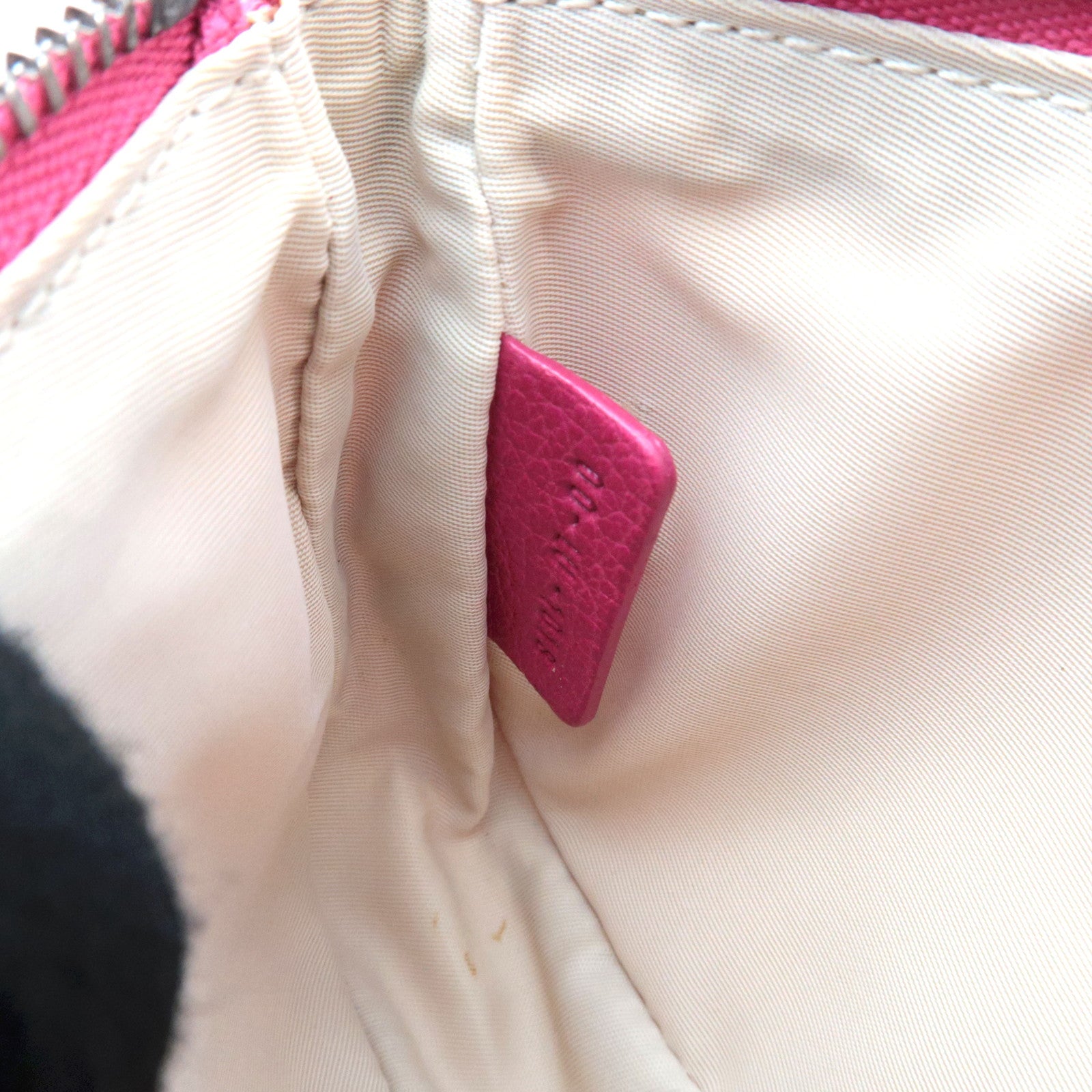 Christian Dior Lady Dior Cannage Print PVC Leather Accessory Pouch Handbag Pink