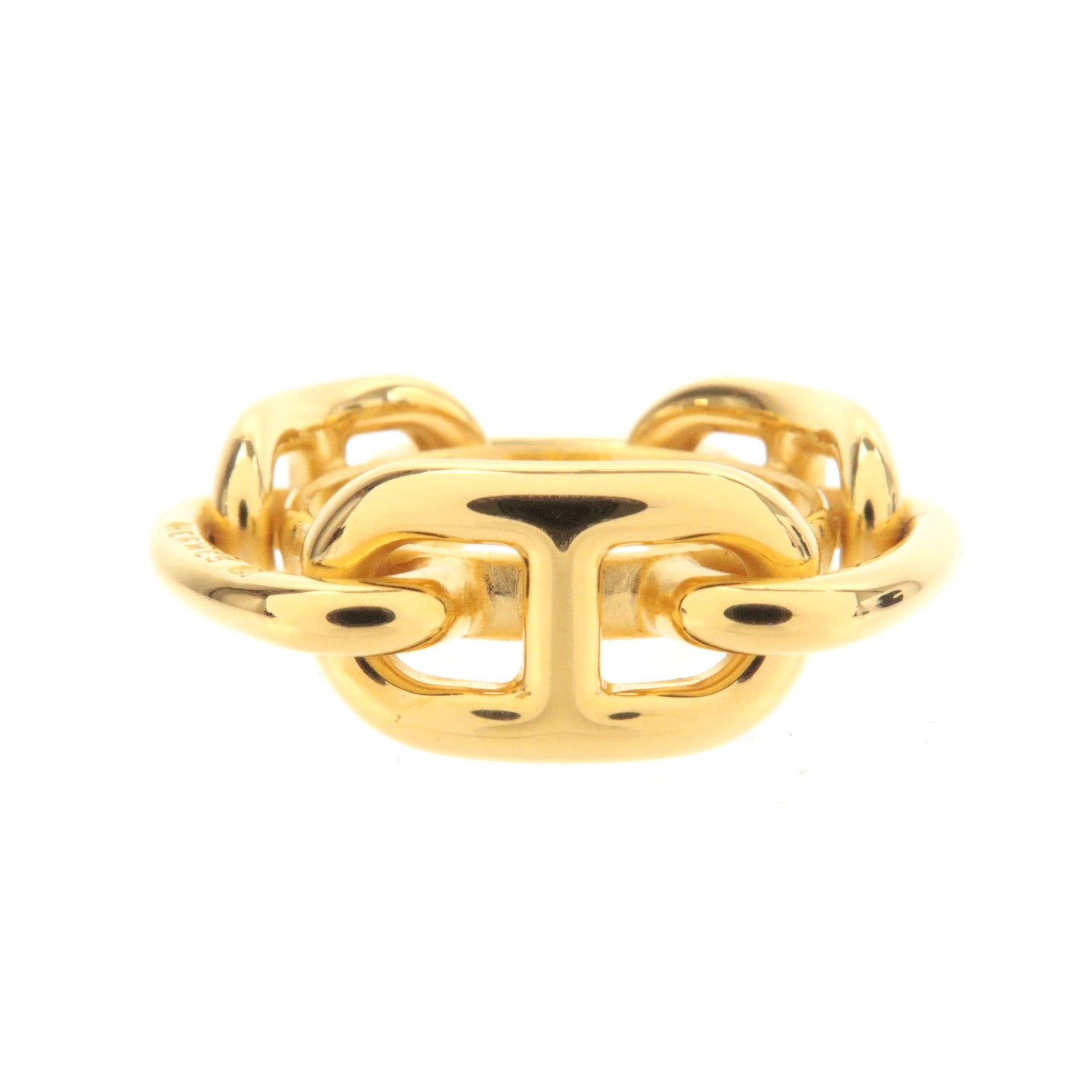 HERMES Chaine D'Ancre Scarf Ring Gold● Color