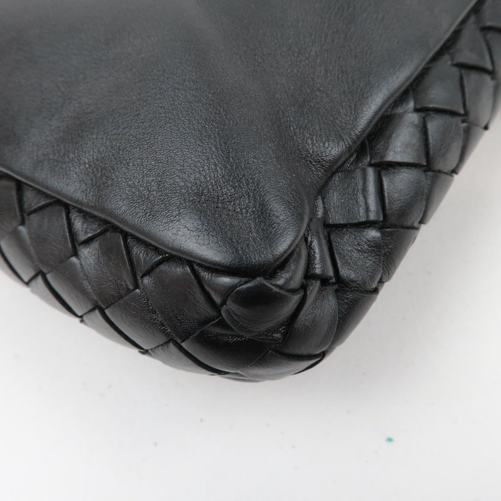 BOTTEGA VENETA Intrecciato Leather Clutch Bag Black