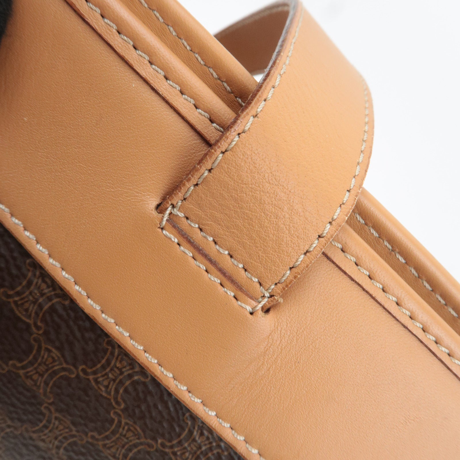 CELINE Macadam PVC Leather Tote Bag Brown