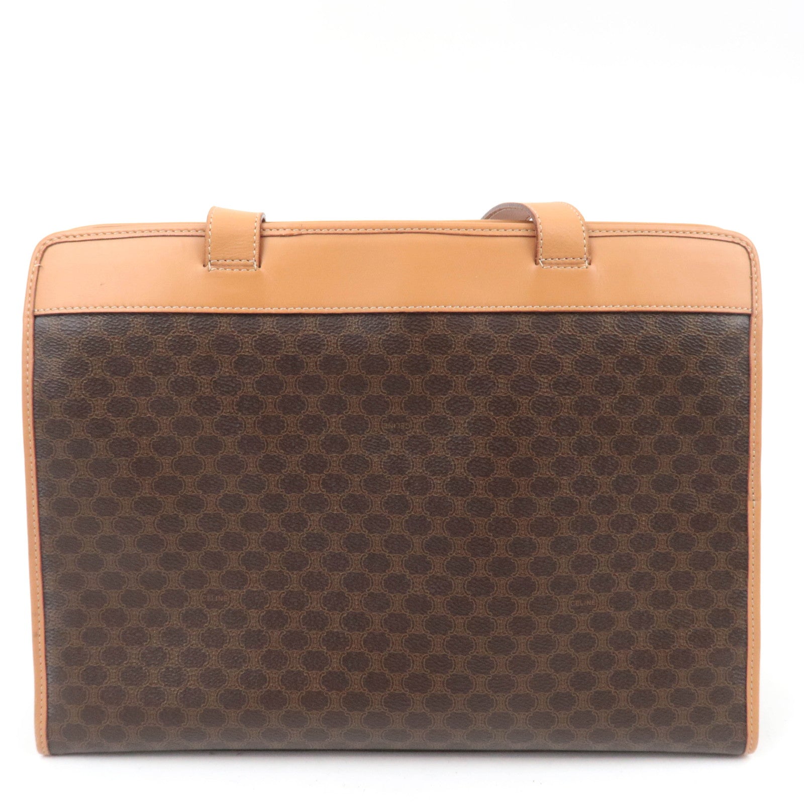 CELINE Macadam PVC Leather Tote Bag Brown