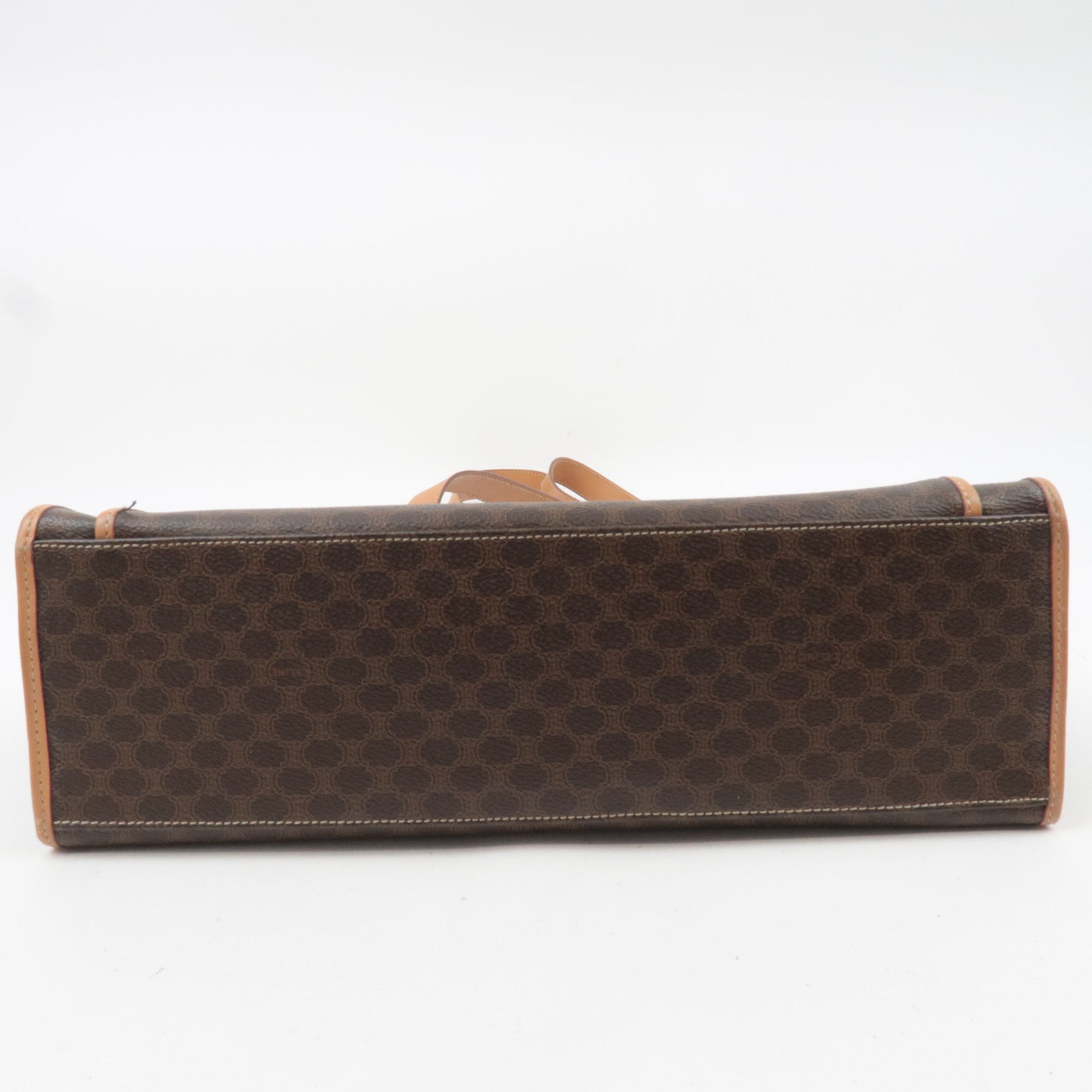 CELINE Macadam PVC Leather Tote Bag Brown