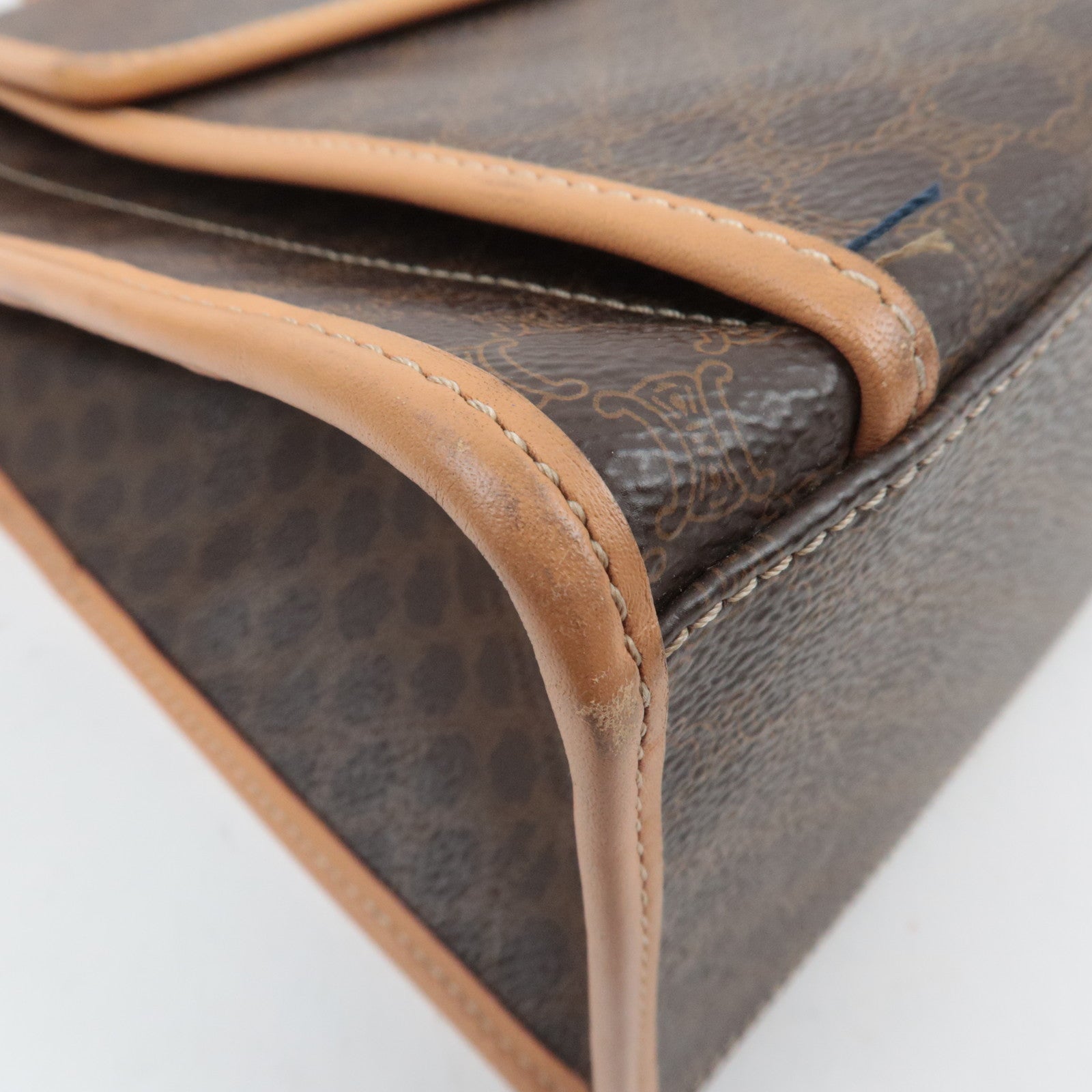CELINE Macadam PVC Leather Tote Bag Brown