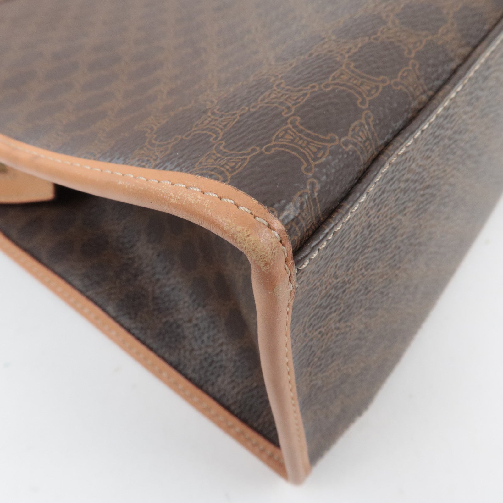CELINE Macadam PVC Leather Tote Bag Brown