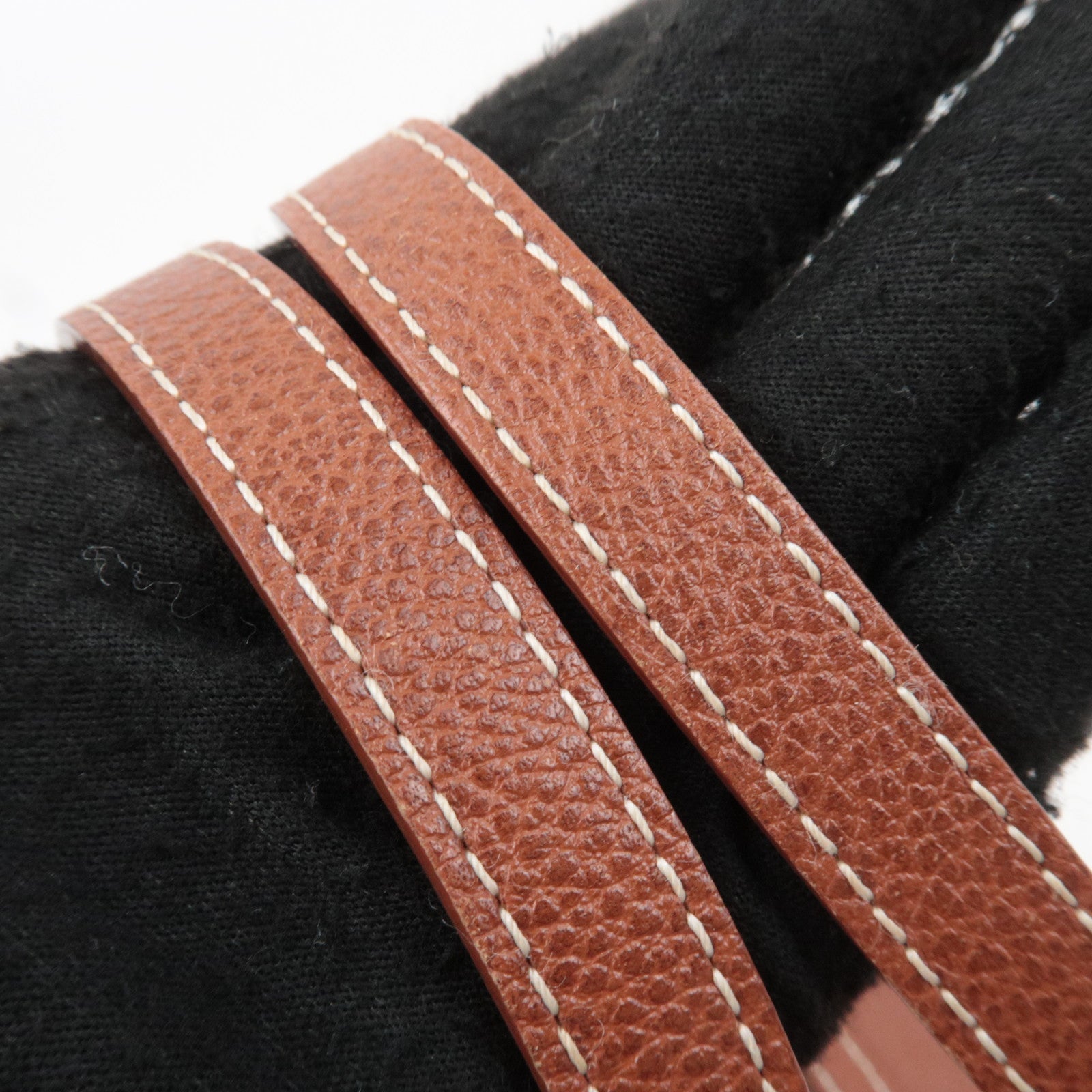 SAINT LAURENT YSL Logo Leather Handbag Brown