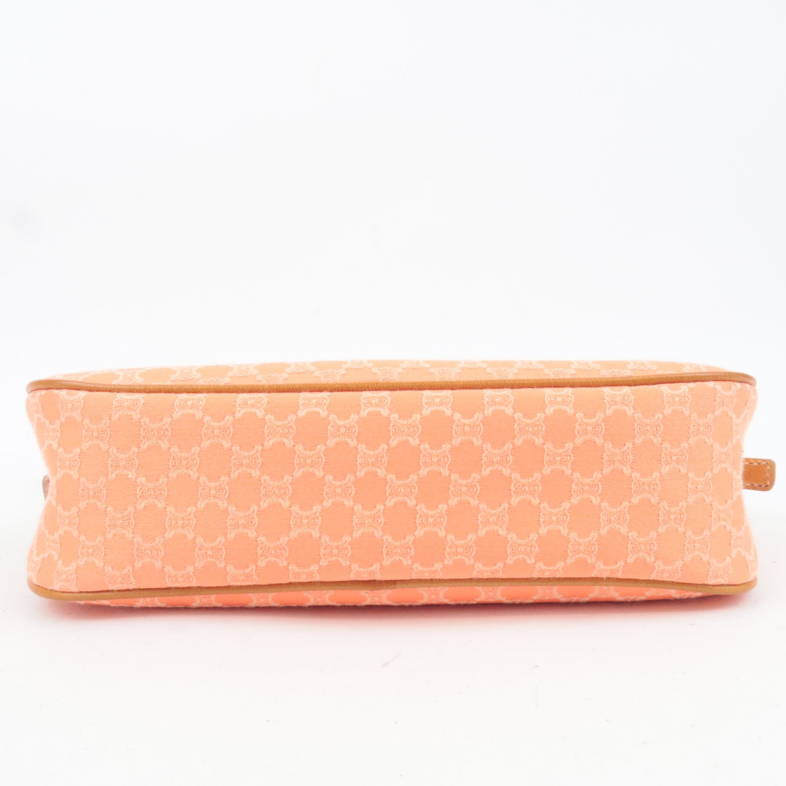 CELINE Macadam Canvas Shoulder Bag Orange Brown