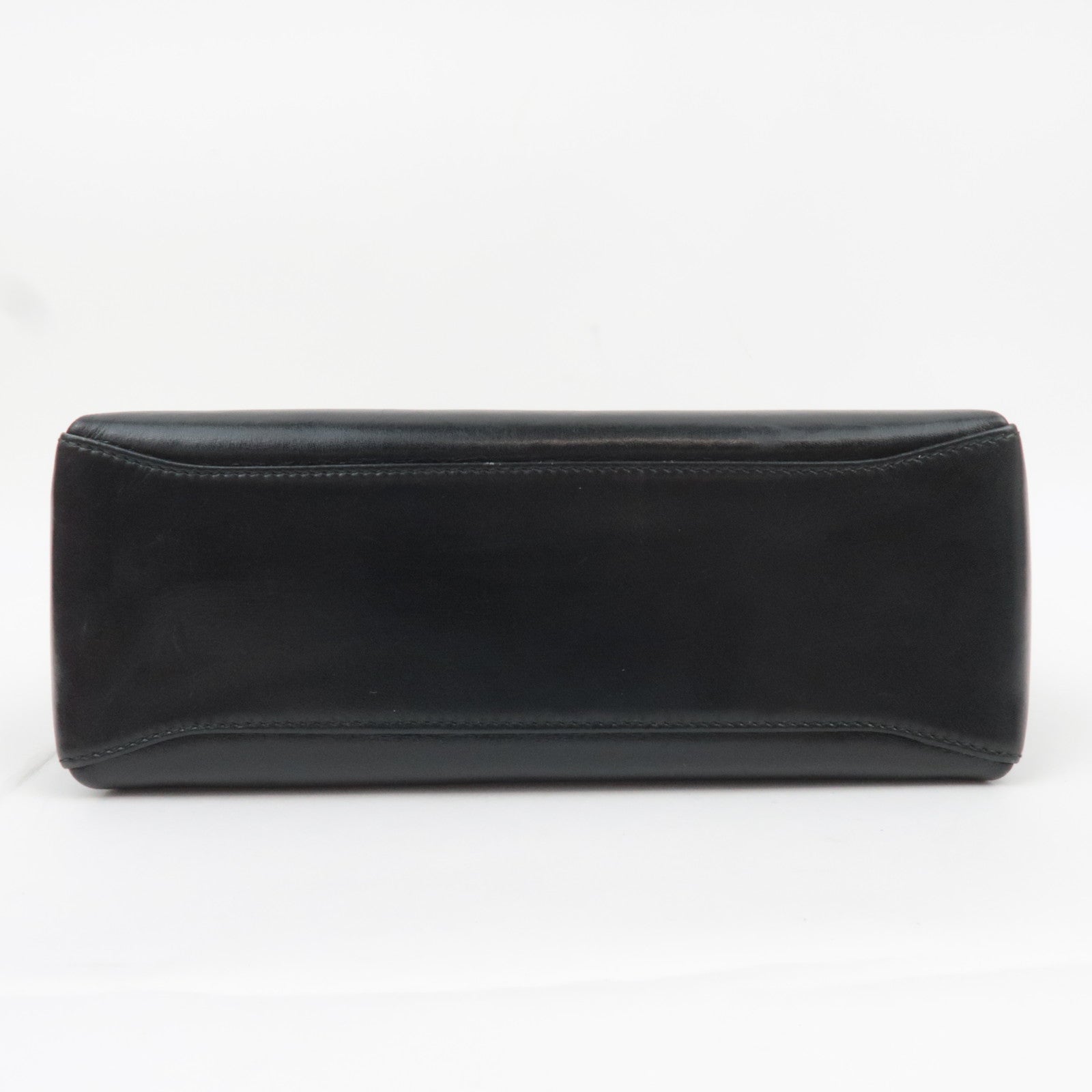 GUCCI Bamboo Turn Lock Leather Shoulder Bag Black 000.2048.0175