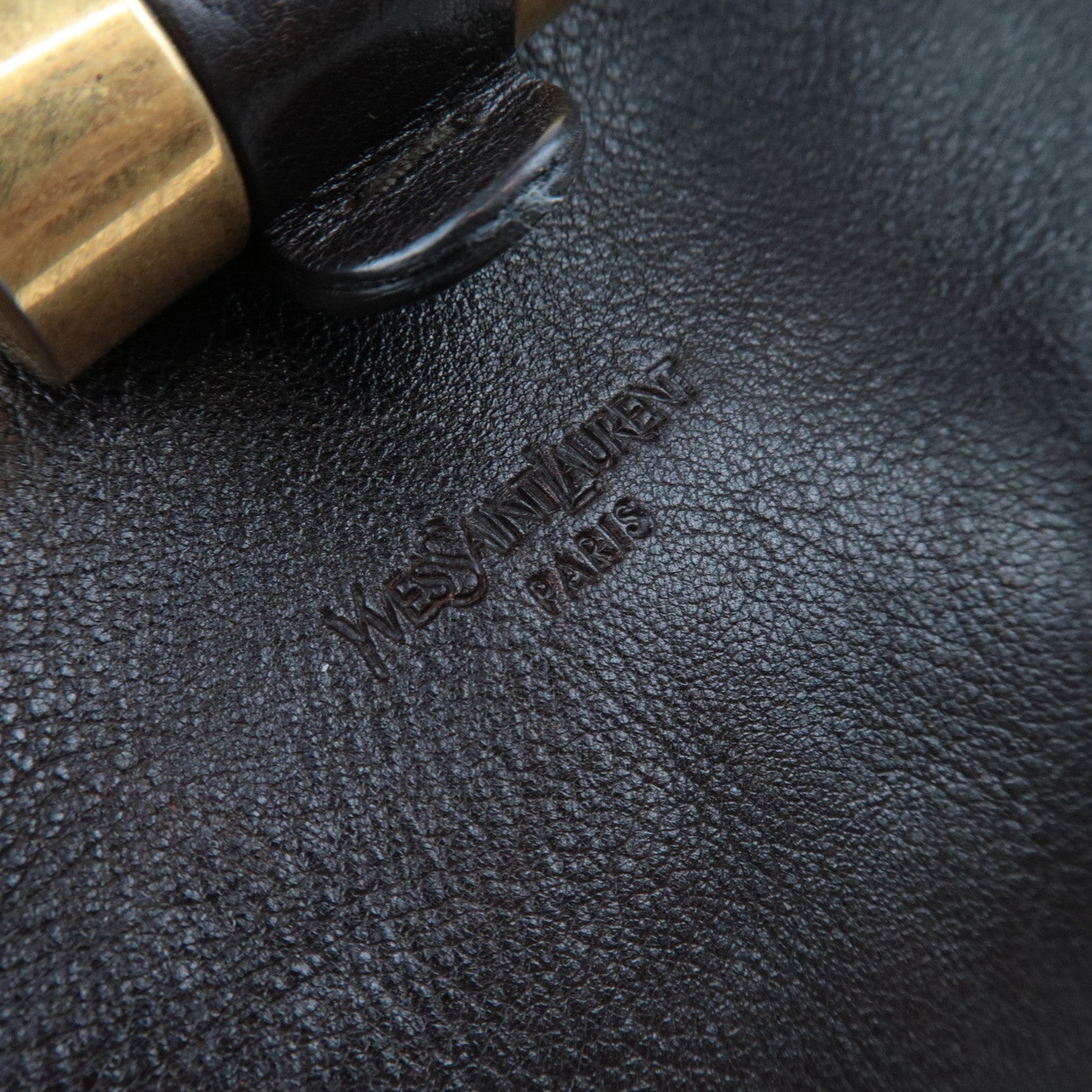 SAINT LAURENT YSL Muse Leather Handbag Brown 153959