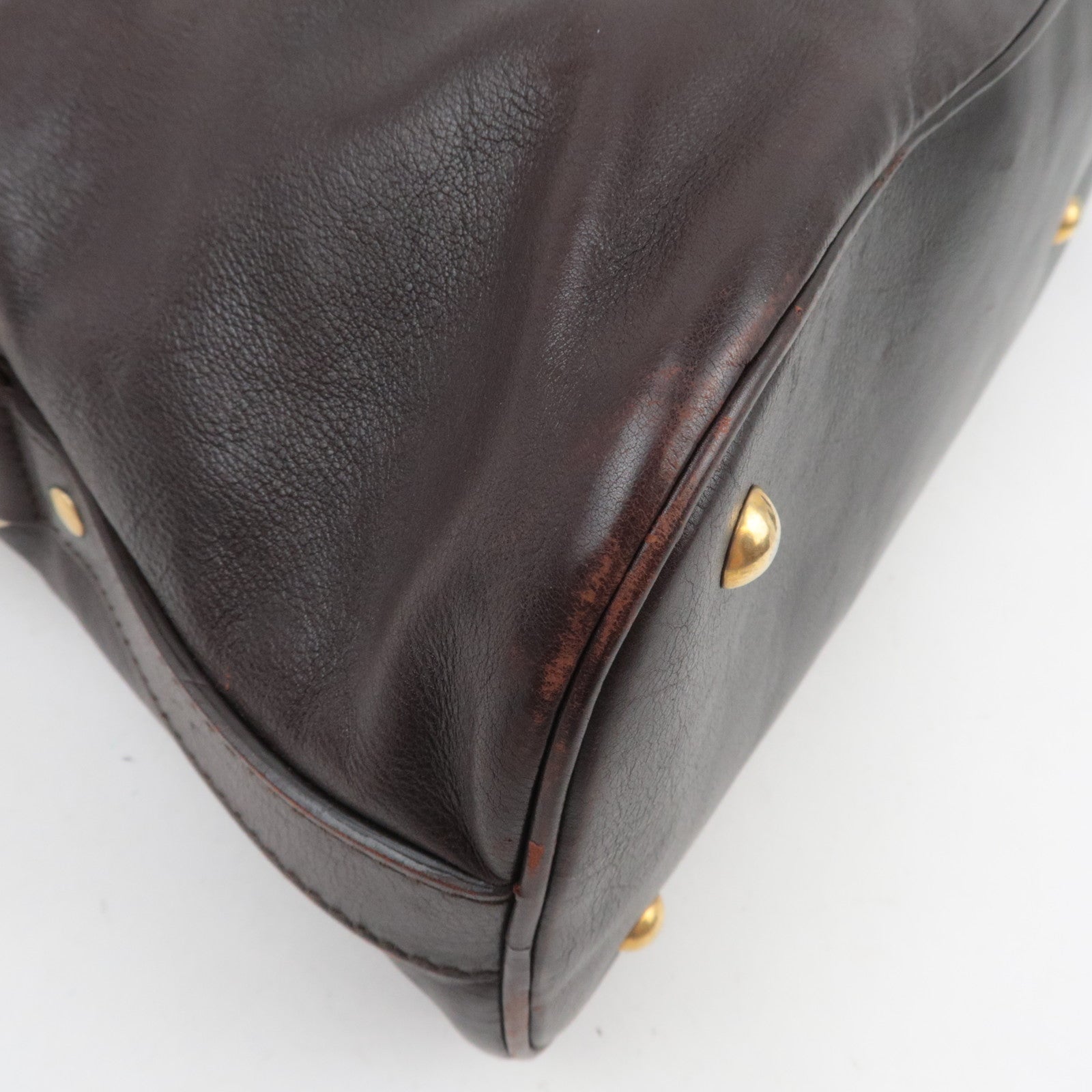 SAINT LAURENT YSL Muse Leather Handbag Brown 153959
