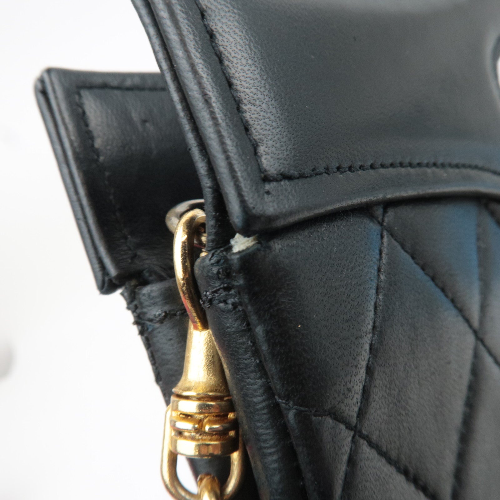 CHANEL 31 (Old model) Matelasse 2Way Chain Shoulder Bag Lambskin Black Gold HDW