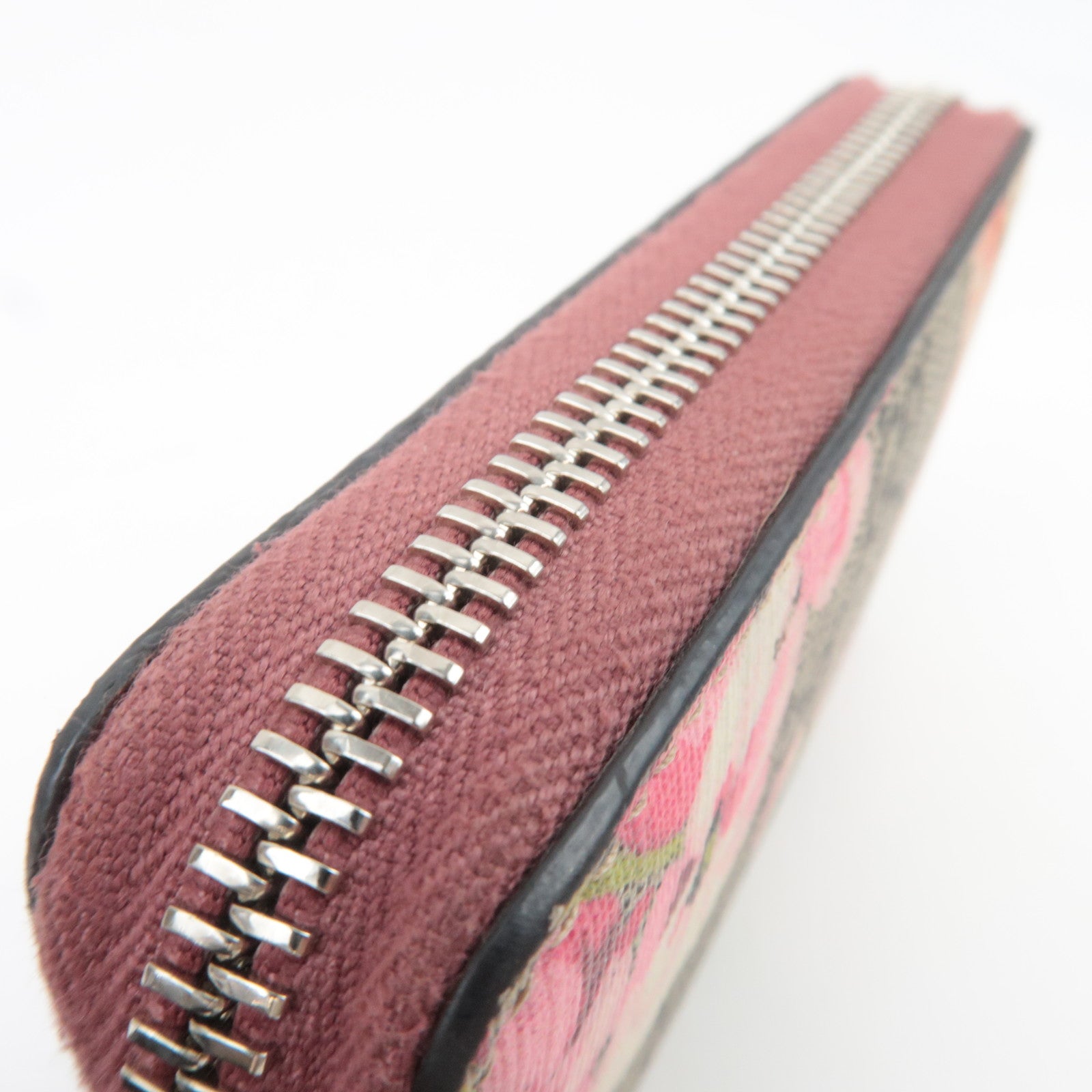 GUCCI GG Blooms GG Supreme Coin Case Card Case Beige Pink 421310