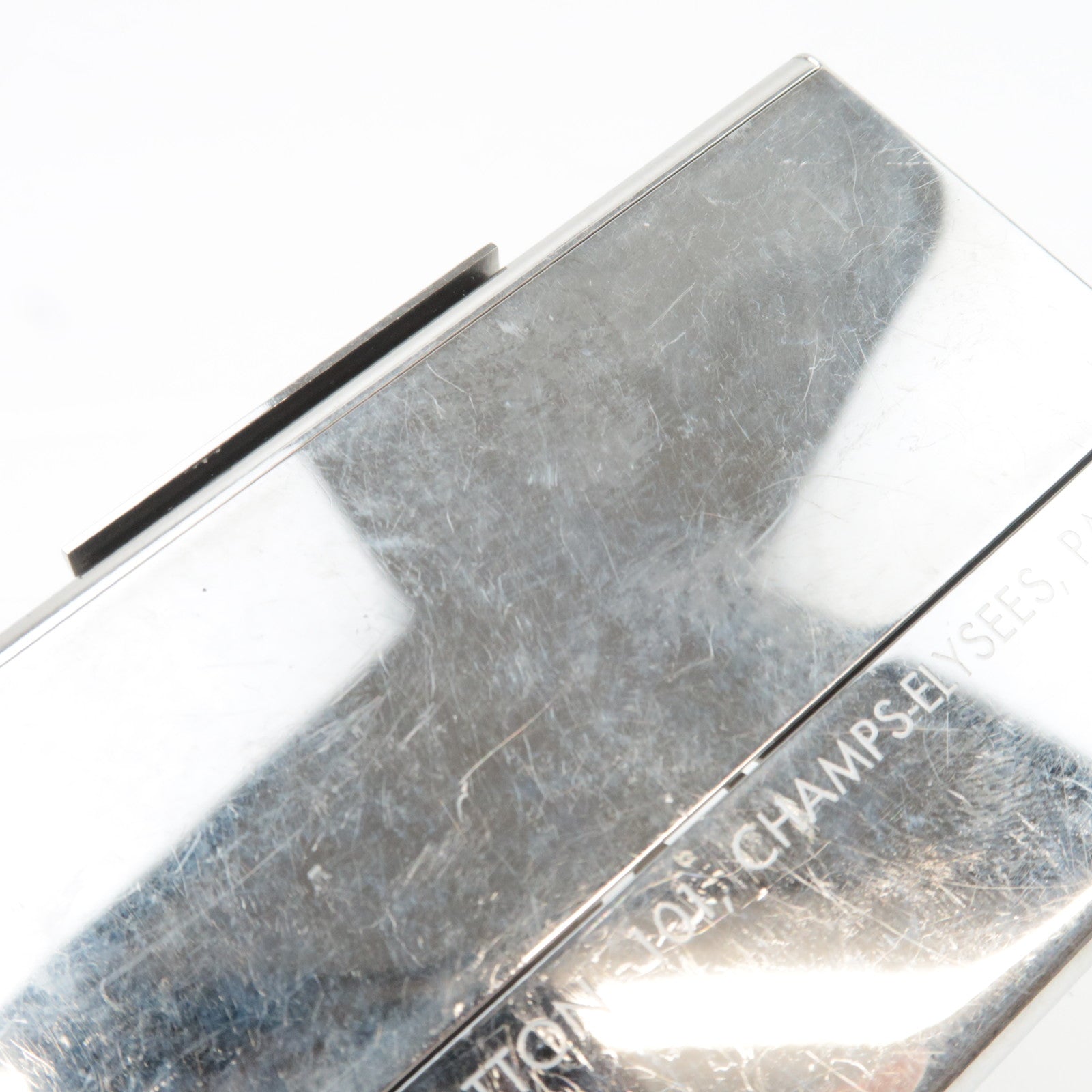 Louis Vuitton Porte Carte Champs Elysees Business Card Holder Silver Metal M65227