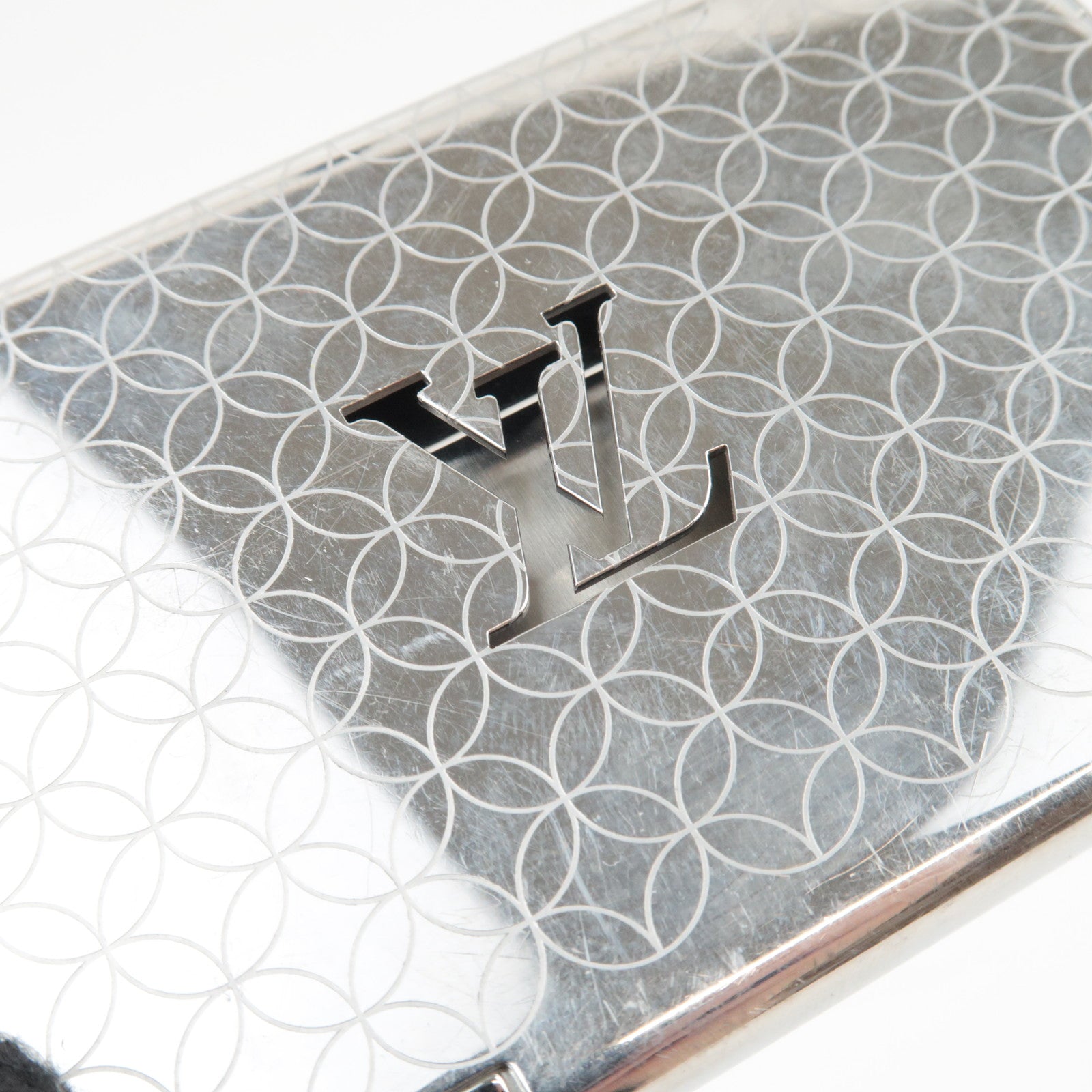 Louis Vuitton Porte Carte Champs Elysees Business Card Holder Silver Metal M65227