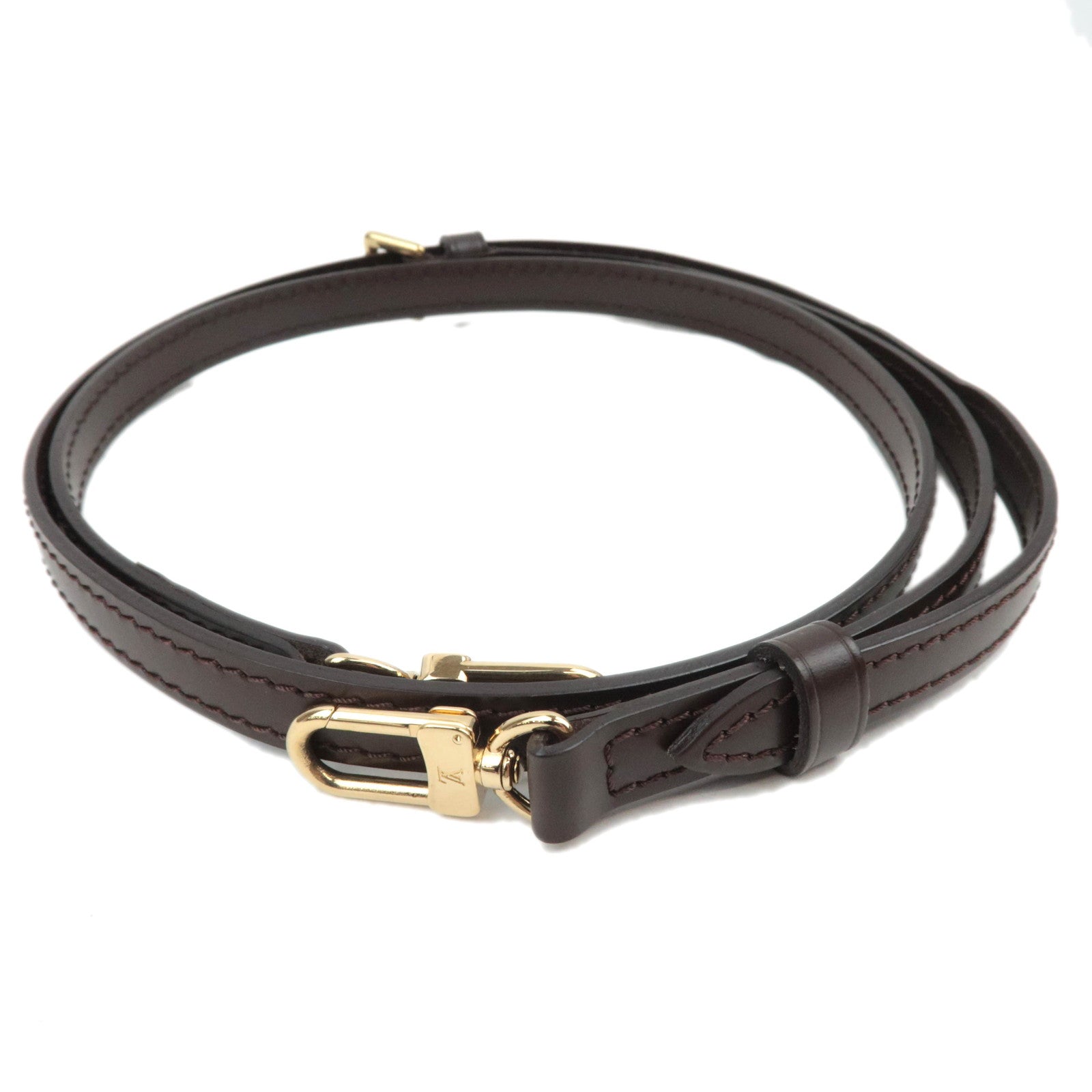 Louis Vuitton Leather Shoulder Strap For Damier Bag 100-118cm Brown89222