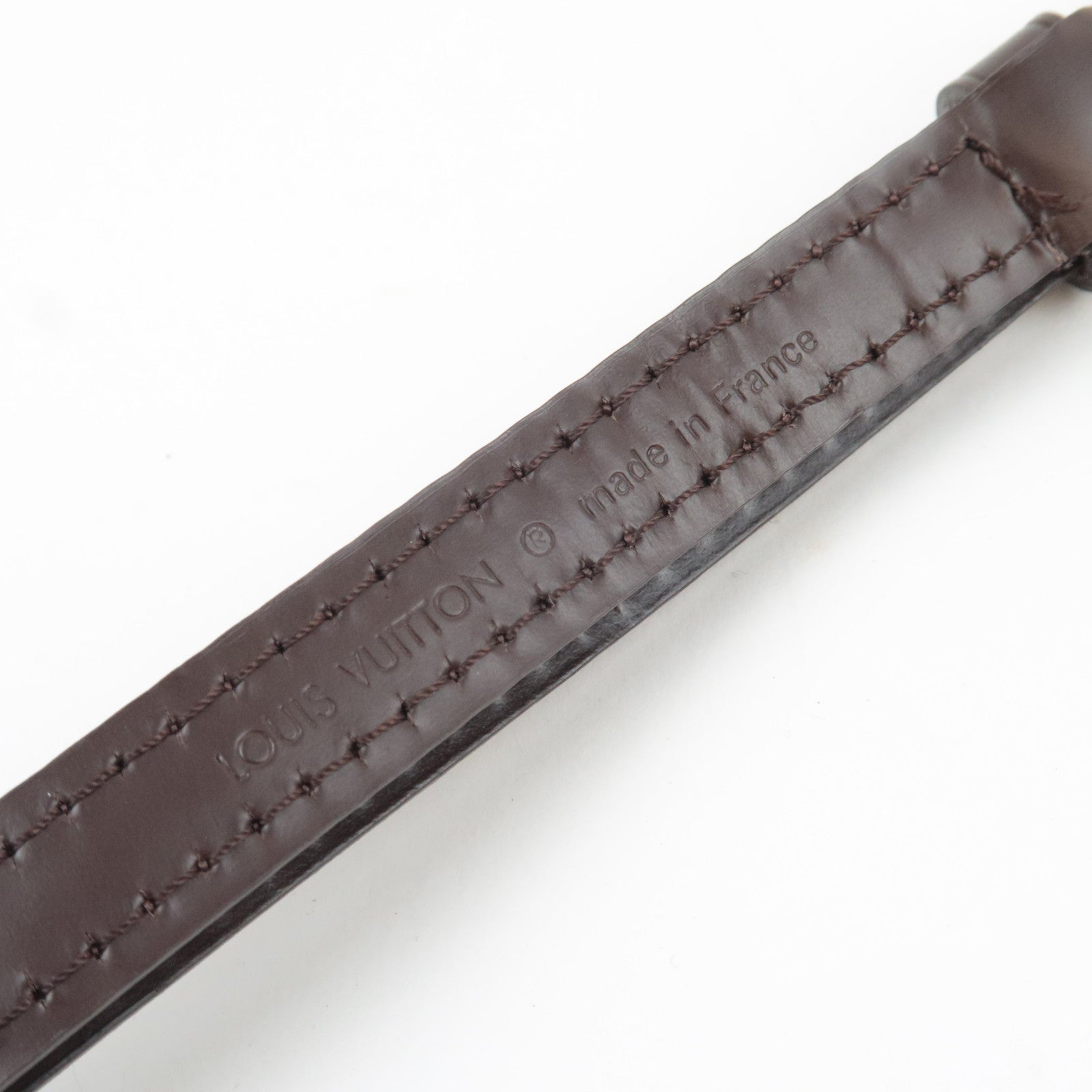 Louis Vuitton Leather Shoulder Strap For Damier Bag 100-118cm Brown