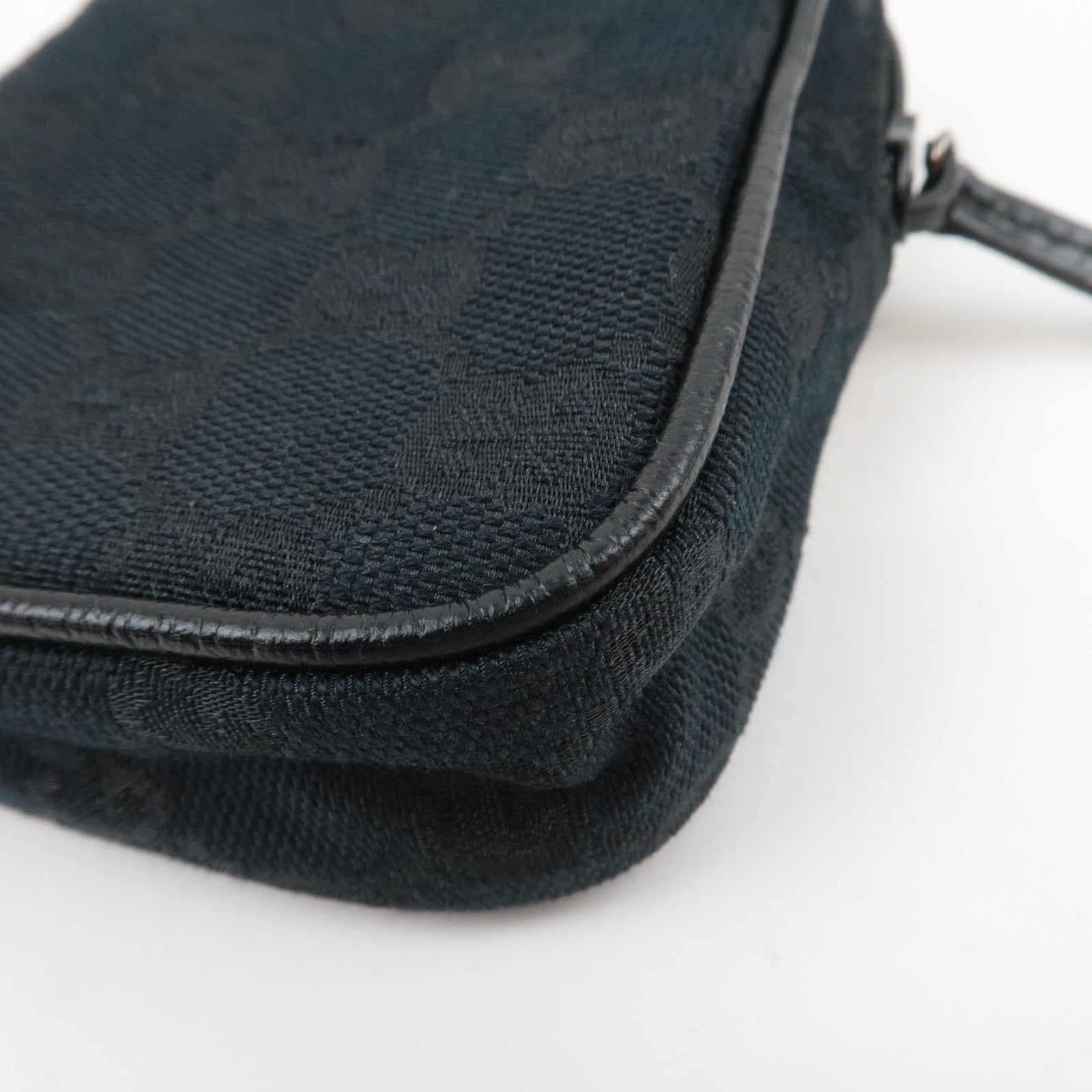 GUCCI GG Canvas Cigarette Case Mini Pouch Black 115249