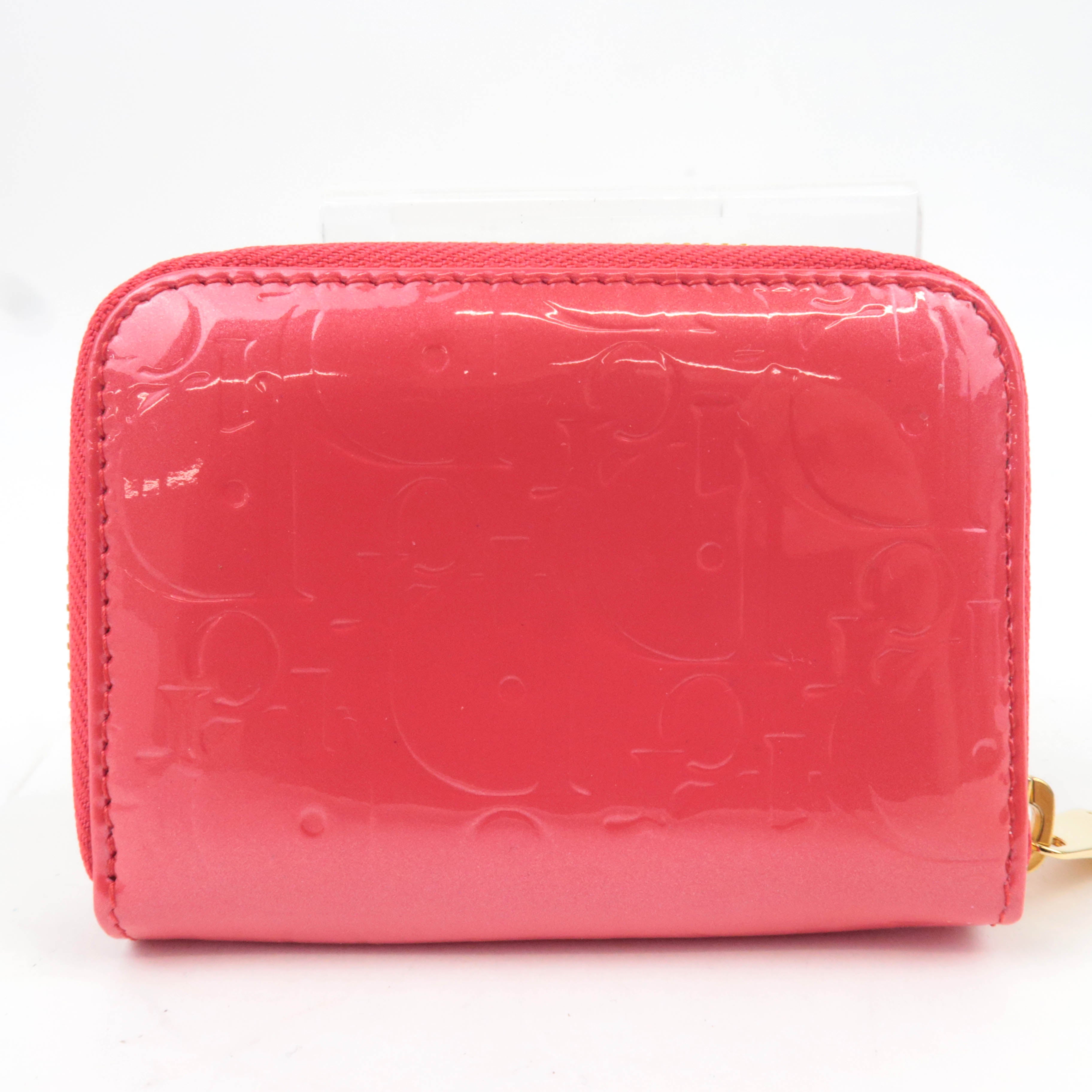 Christian Dior Trotter Patent Coin Case Pink