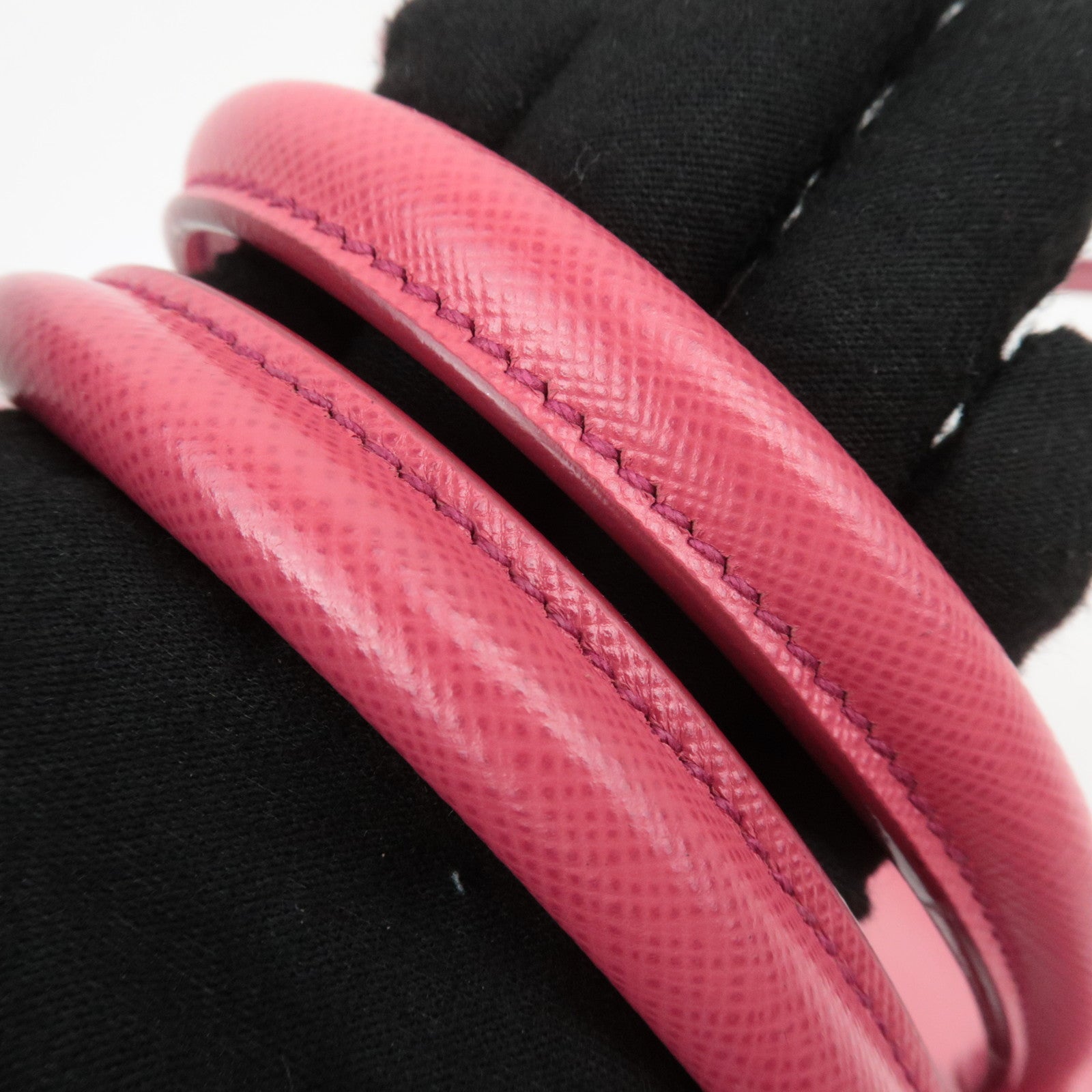 PRADA Saffiano 2Way Leather Handbag Pink BN2567