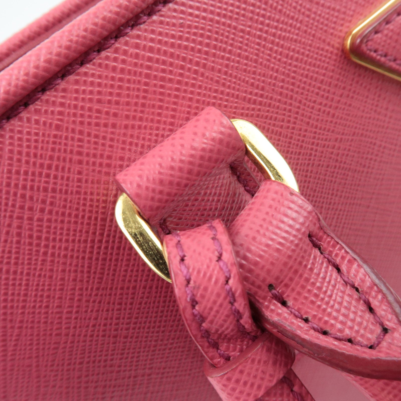 PRADA Saffiano 2Way Leather Handbag Pink BN2567