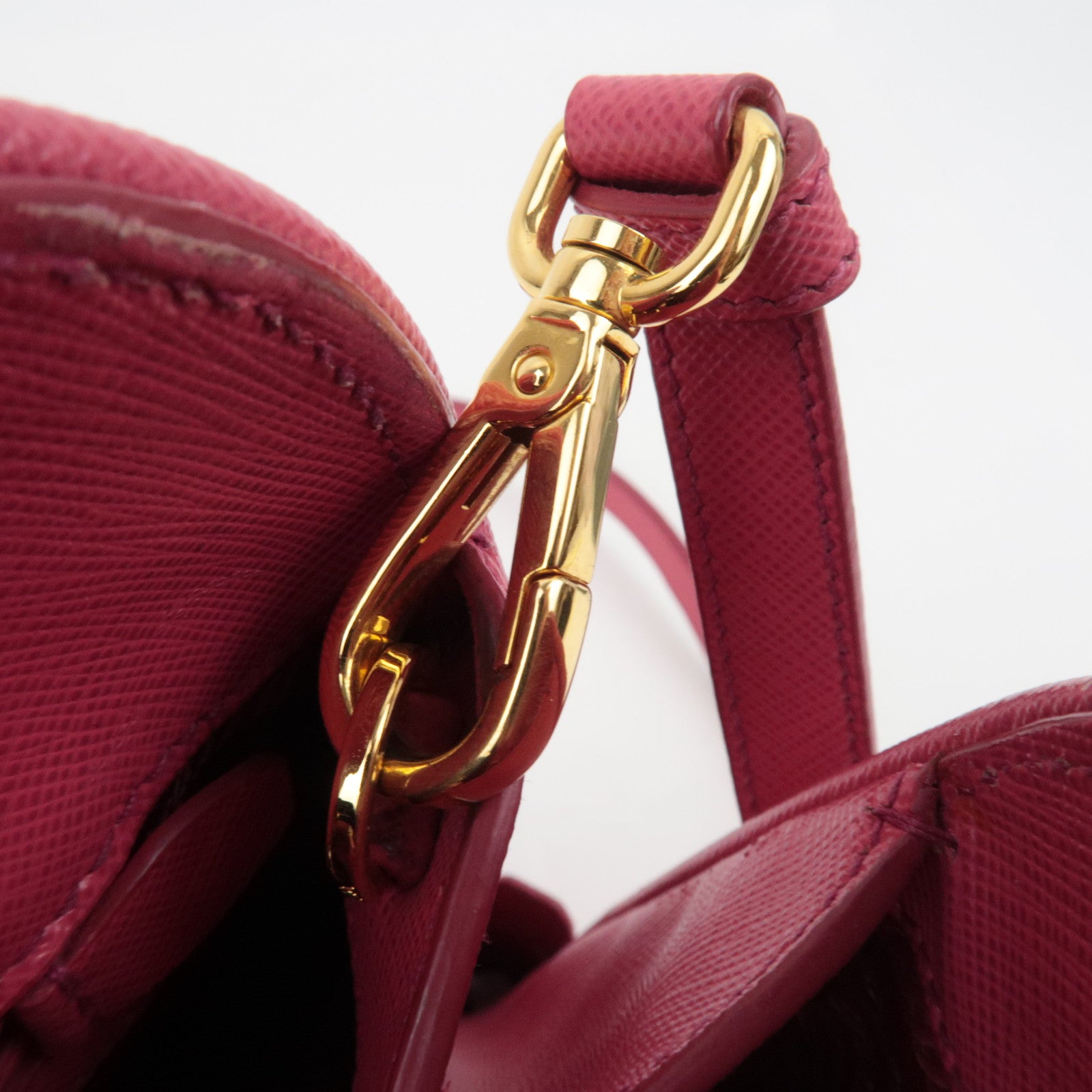 PRADA Saffiano 2Way Leather Handbag Pink BN2567