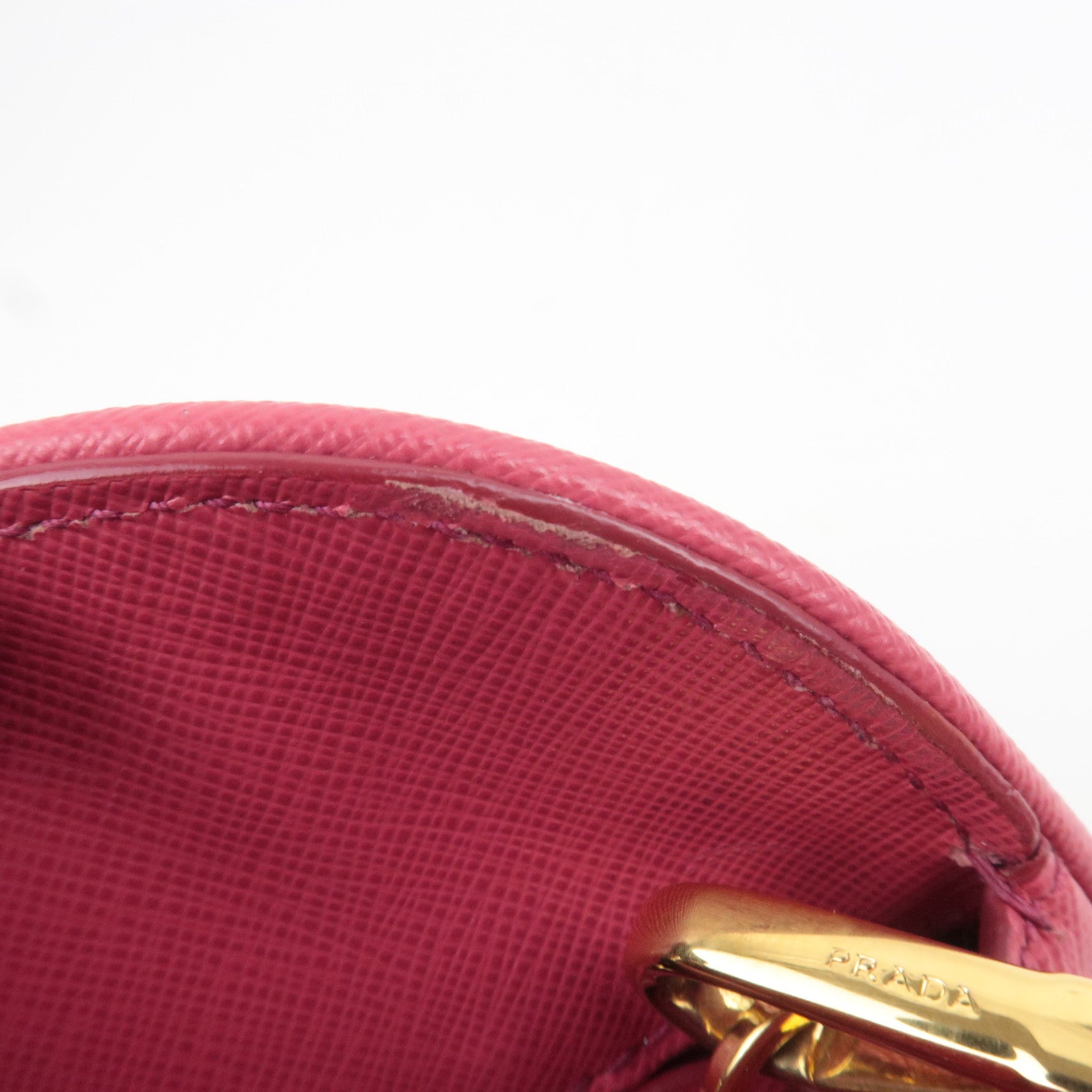 PRADA Saffiano 2Way Leather Handbag Pink BN2567