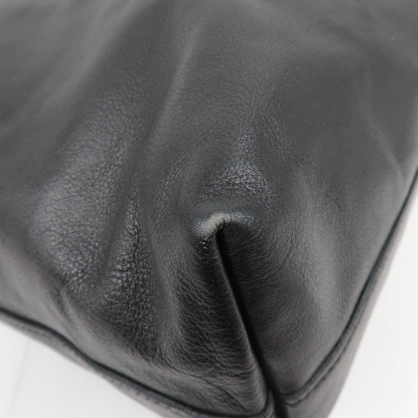 PRADA 2Way Leather Tote Bag Black