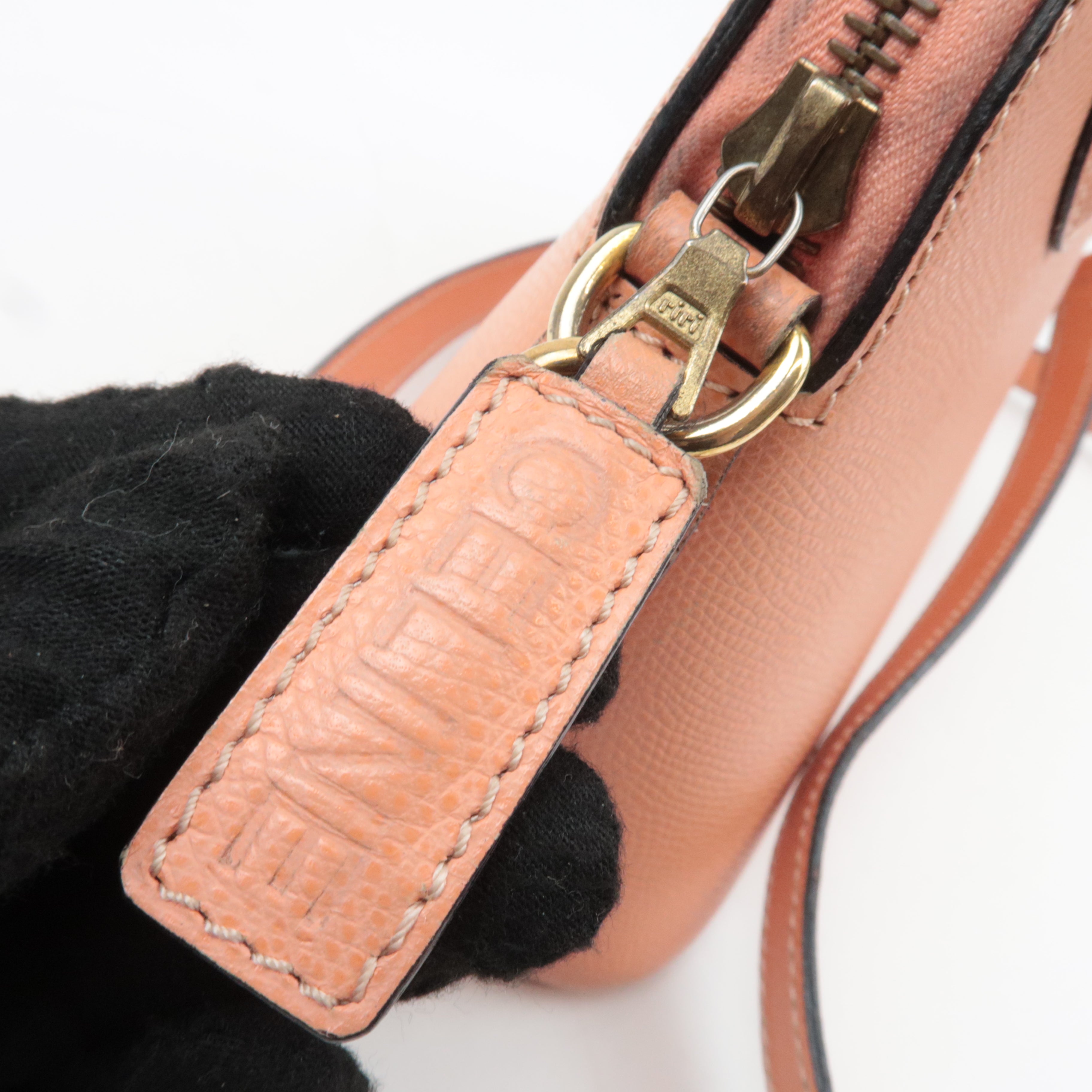 CELINE 2Way Leather Handbag Salmon Pink