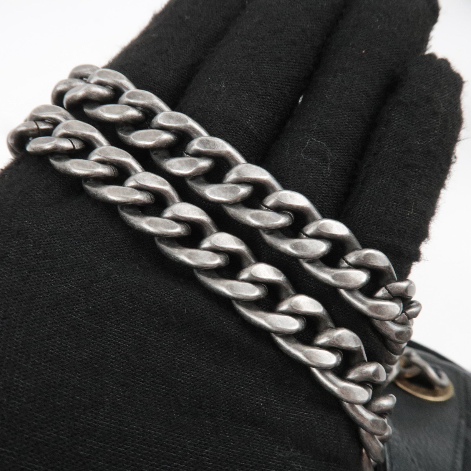 CHANEL Matelasse 2Way Leather Chain Shoulder Bag Black Mix HDW
