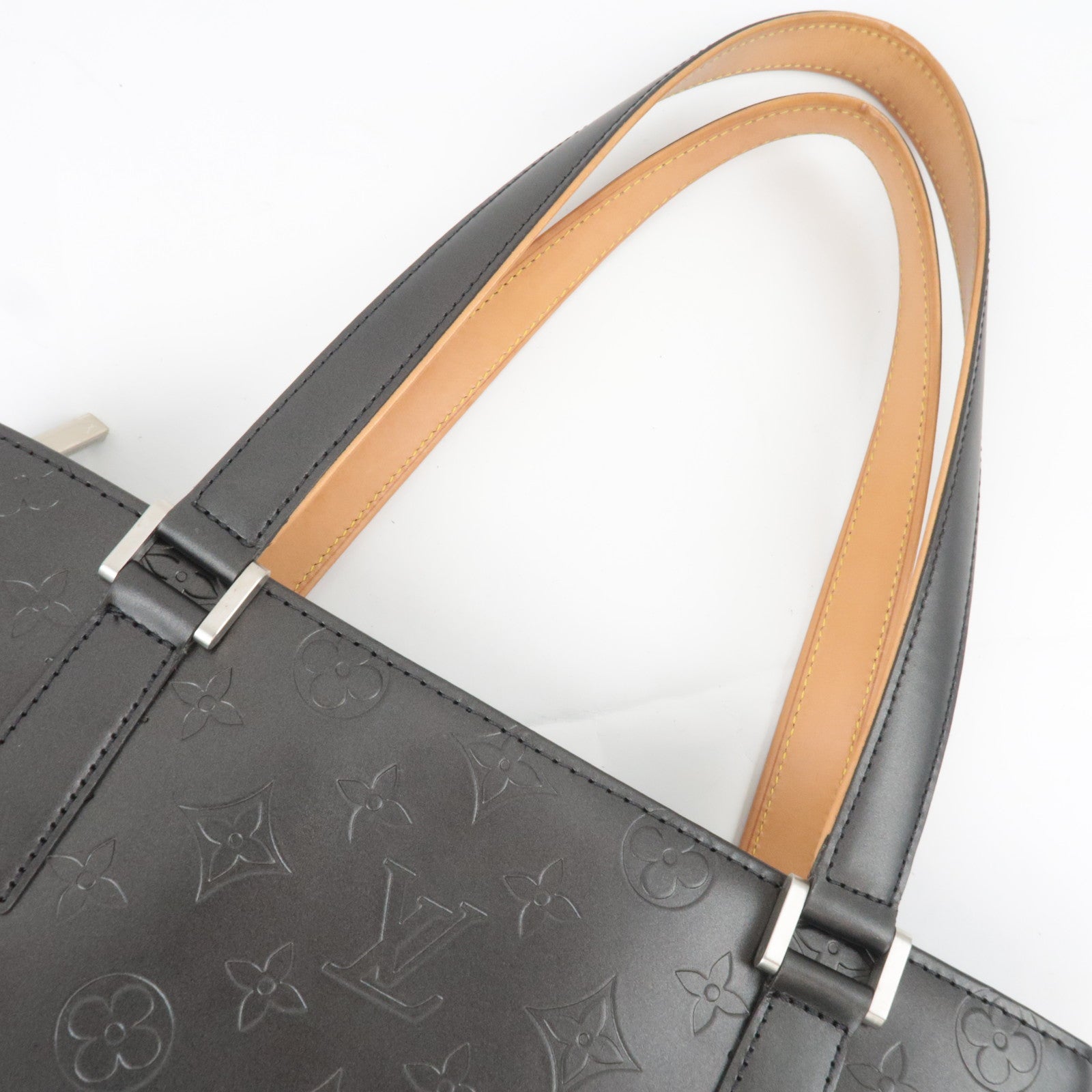 Louis Vuitton Monogram Matte Stockton Handbag Noir M55112