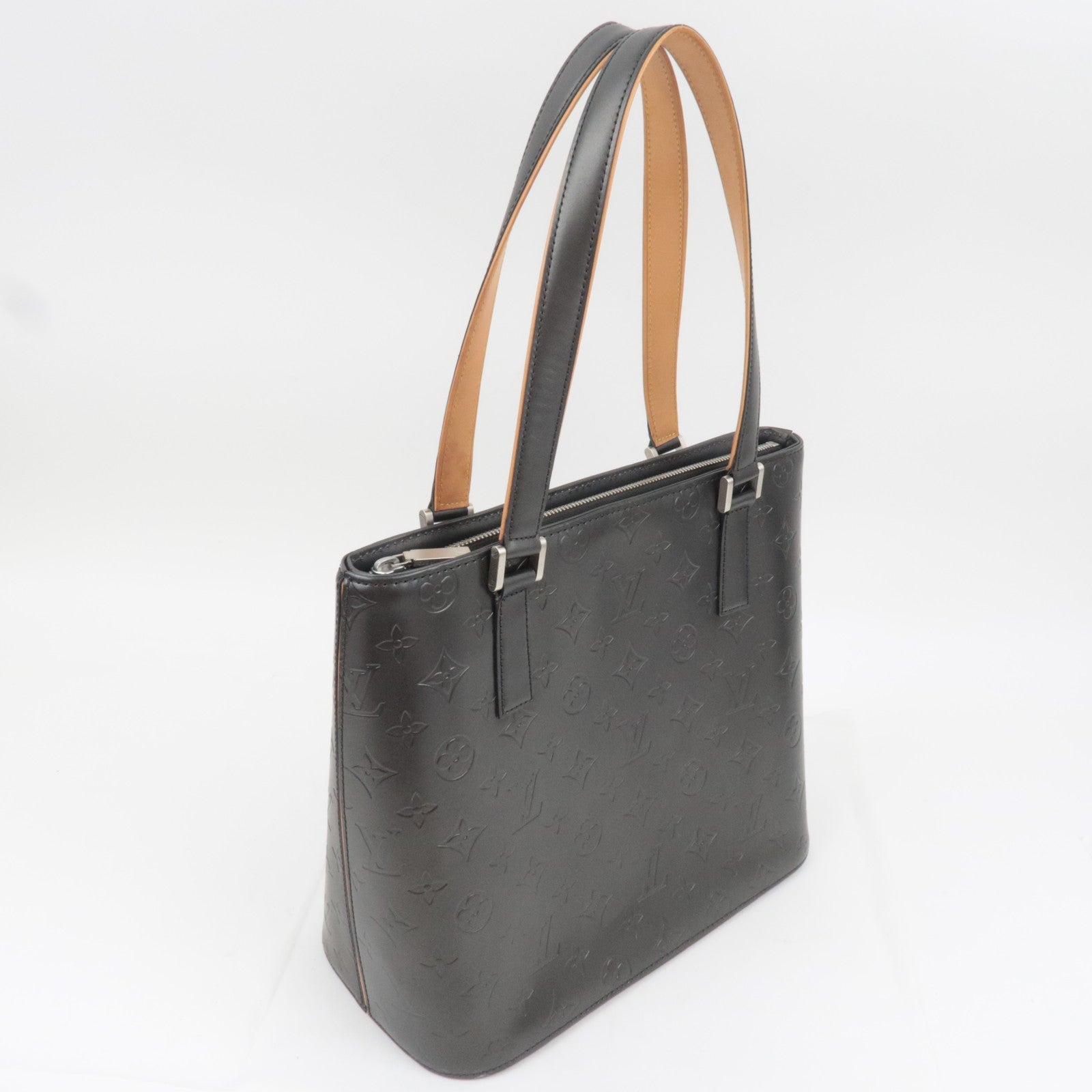 Louis Vuitton Monogram Matte Stockton Handbag Noir M55112