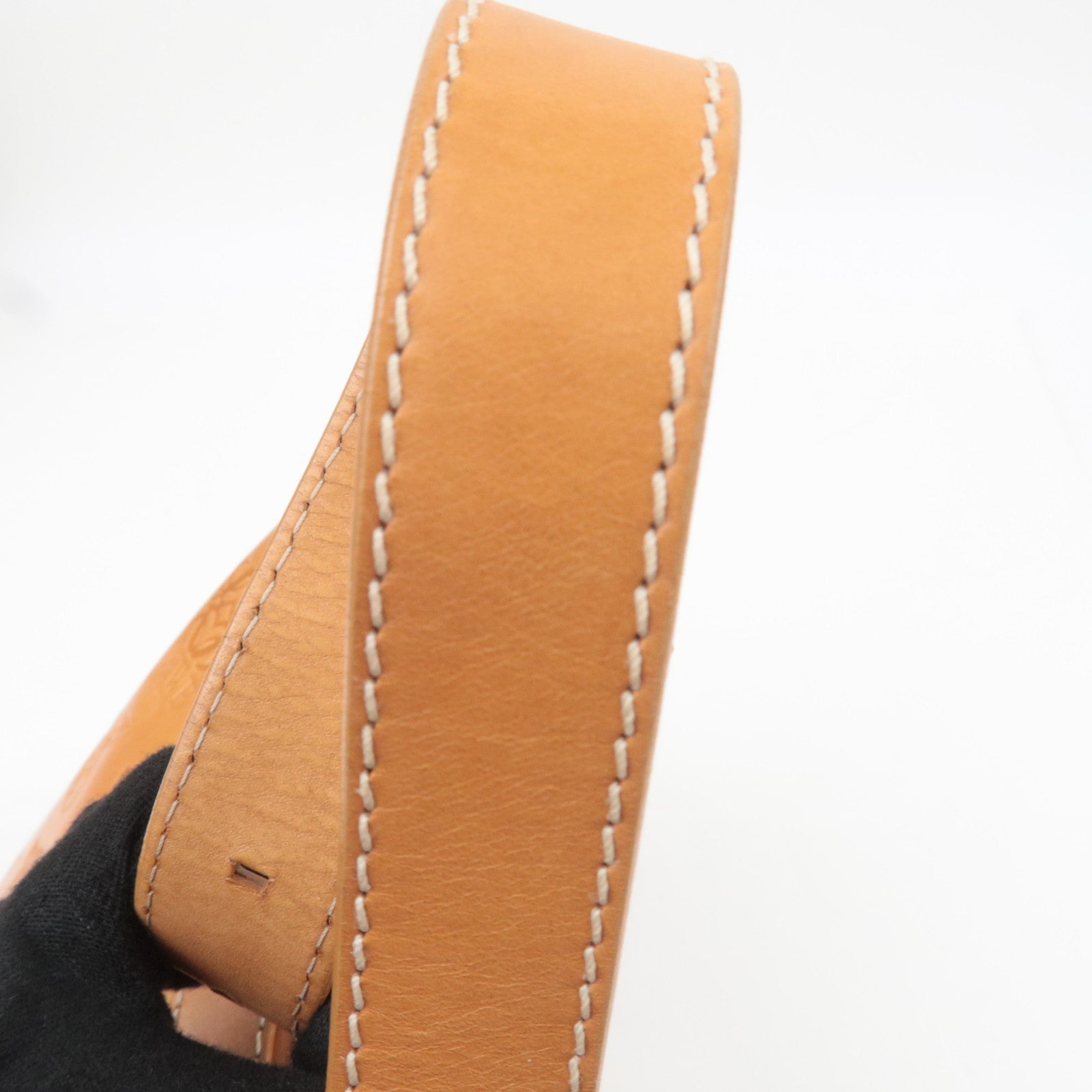 LOEWE 160 ANIVERSARIO Leather Shoulder Bag Brown