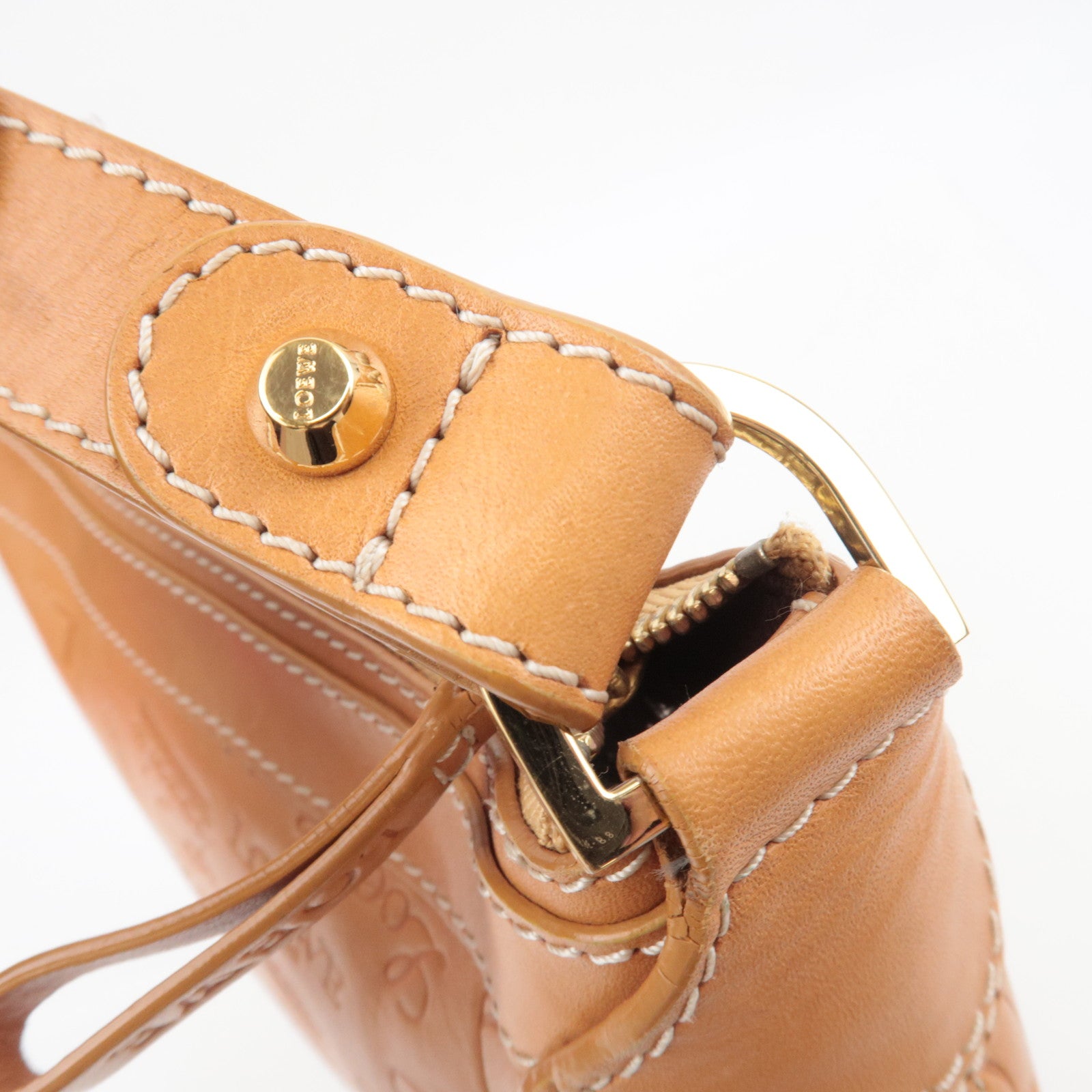 LOEWE 160 ANIVERSARIO Leather Shoulder Bag Brown