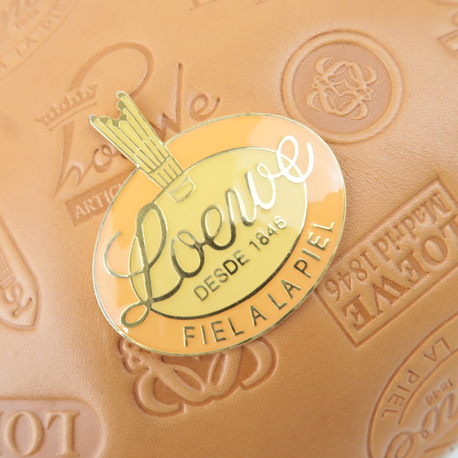 LOEWE 160 ANIVERSARIO Leather Shoulder Bag Brown