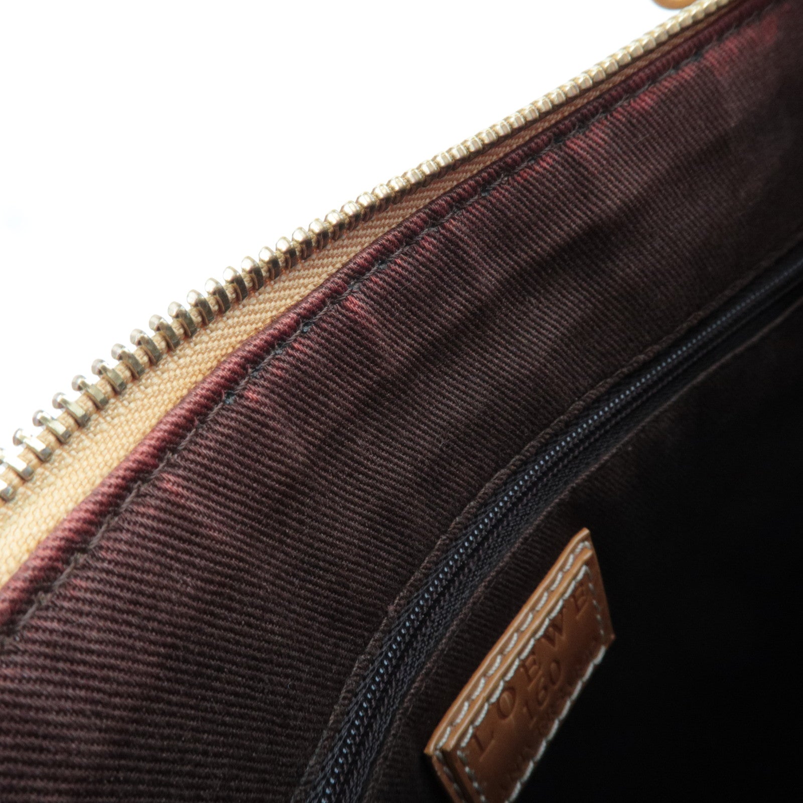 LOEWE 160 ANIVERSARIO Leather Shoulder Bag Brown