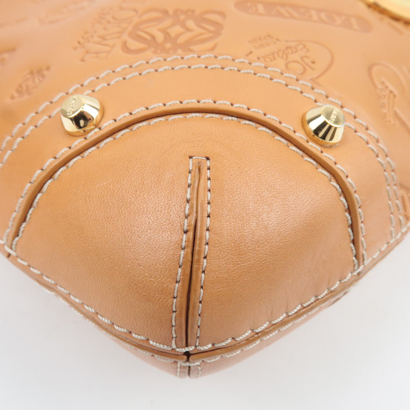 LOEWE 160 ANIVERSARIO Leather Shoulder Bag Brown
